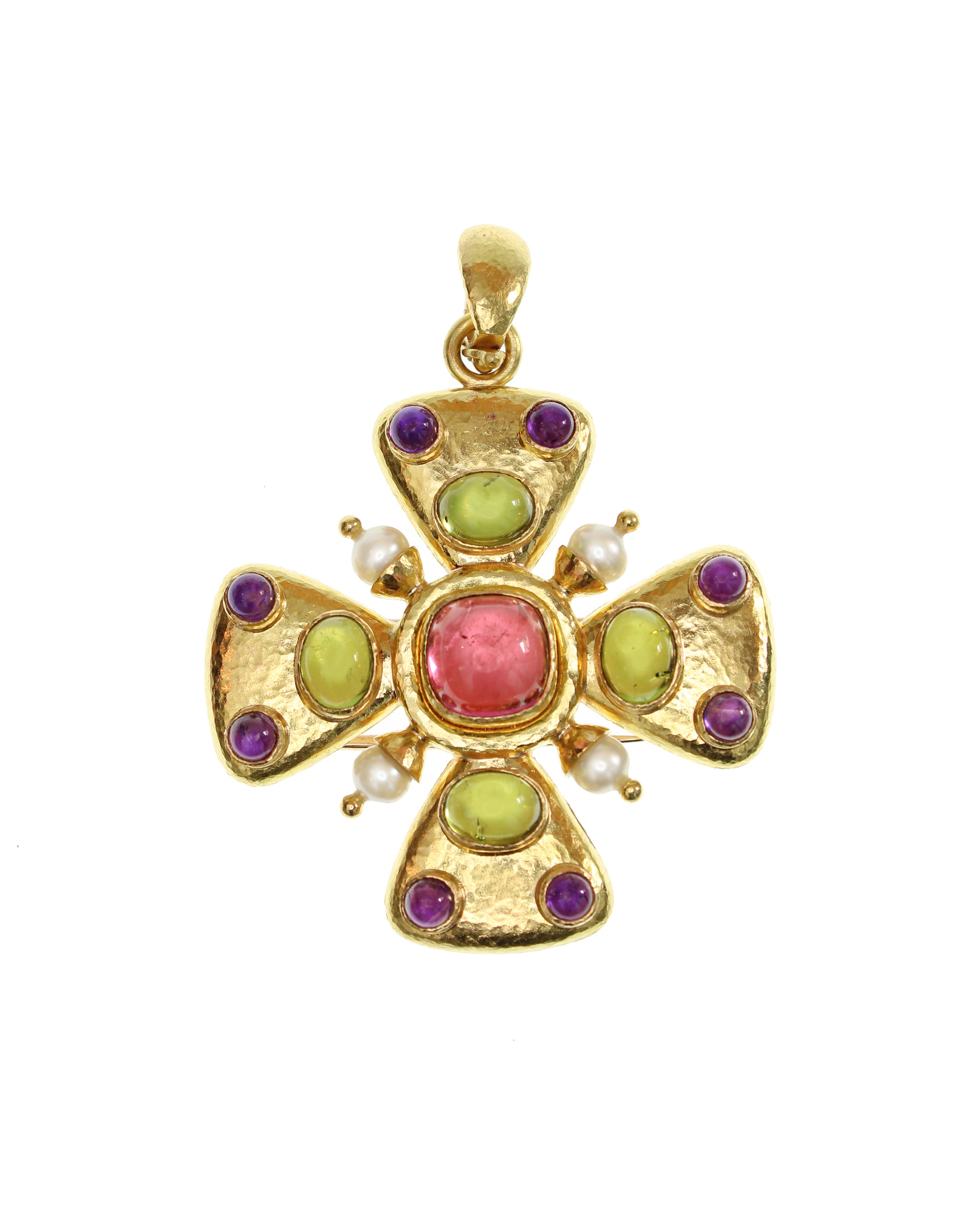 Maltese Cross Brooch Pendant