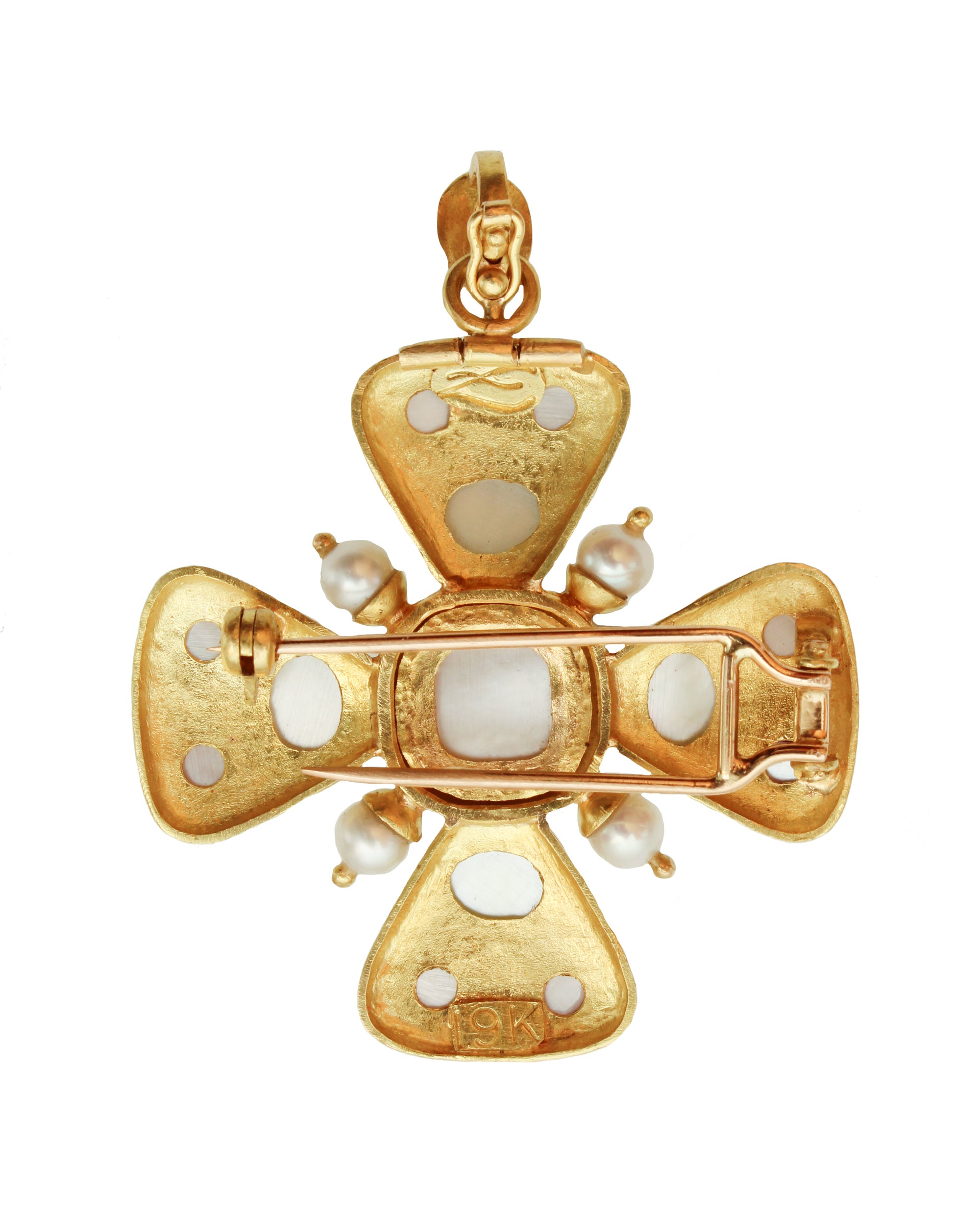Maltese Cross Brooch Pendant