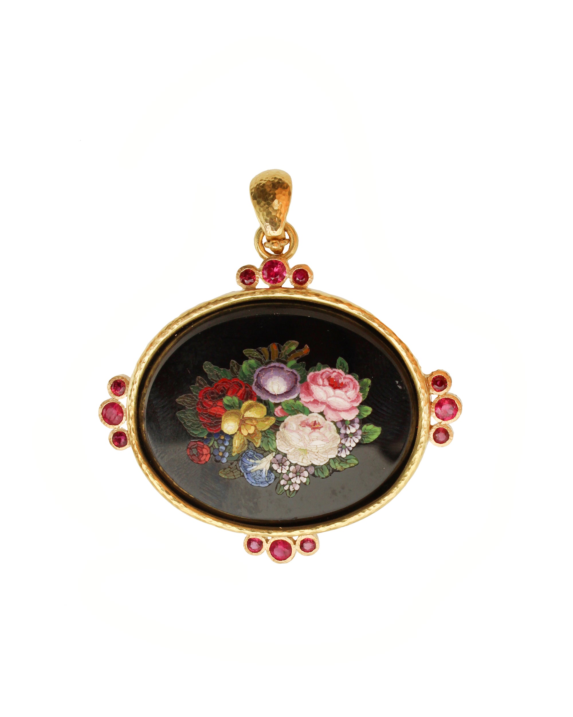 Antique 'Flowers' Micromosaic Brooch/Pendant