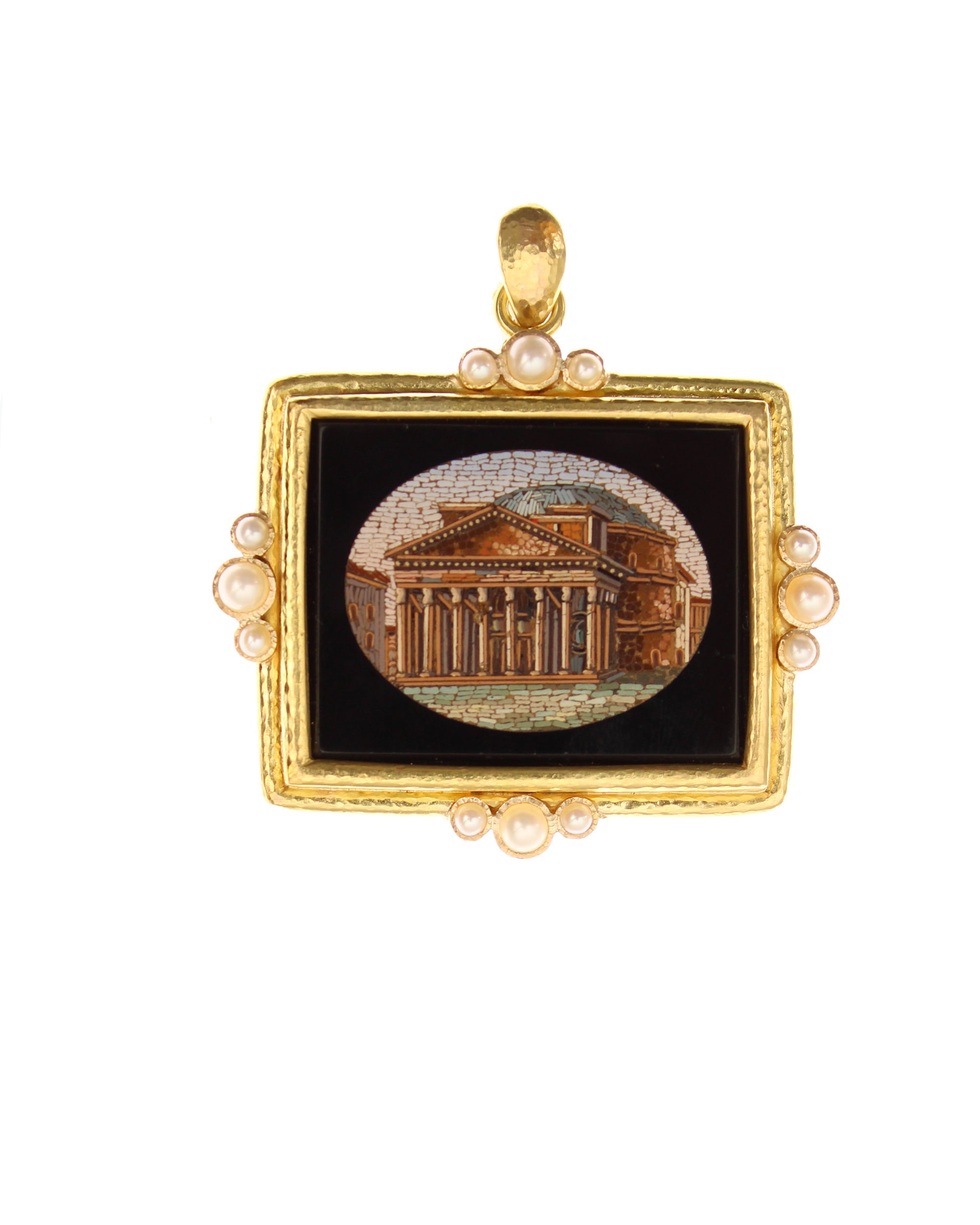 Antique Micromosaic 'Pantheon' Brooch/Pendant