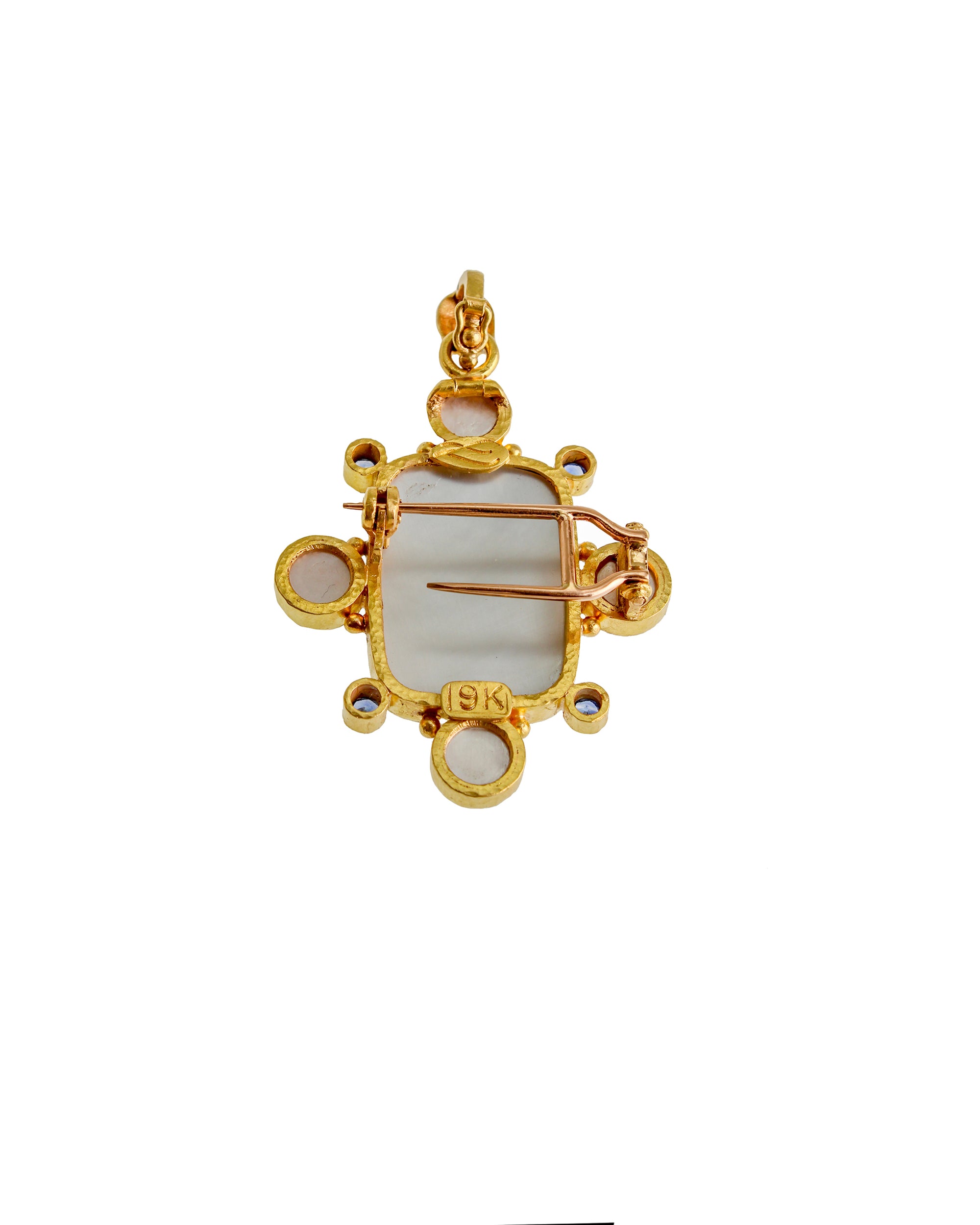 Labradorite,Iolite, & Blue Sapphire Brooch/Pendant