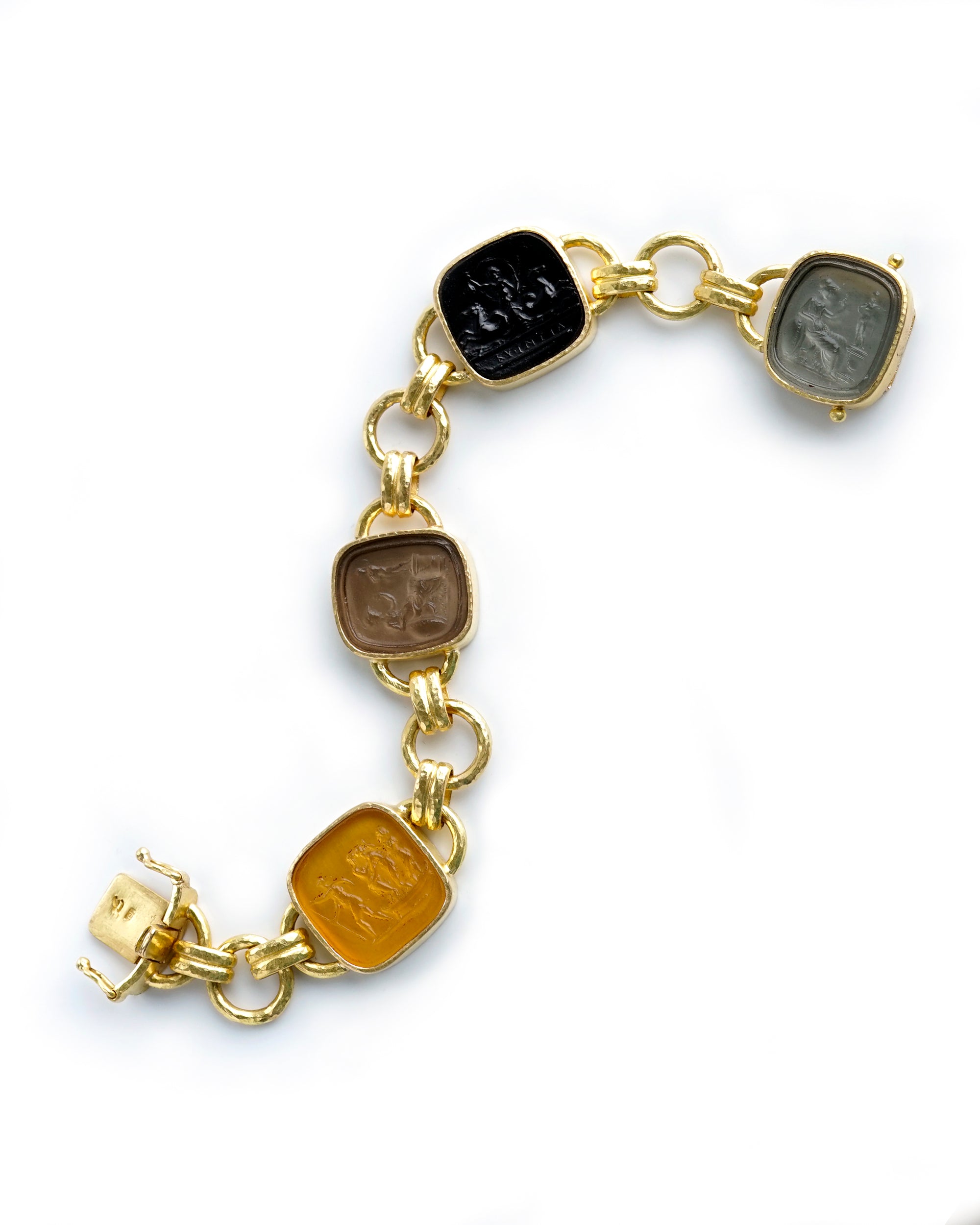 Venetian Glass Intaglio 'Seated Minerva' Bracelet