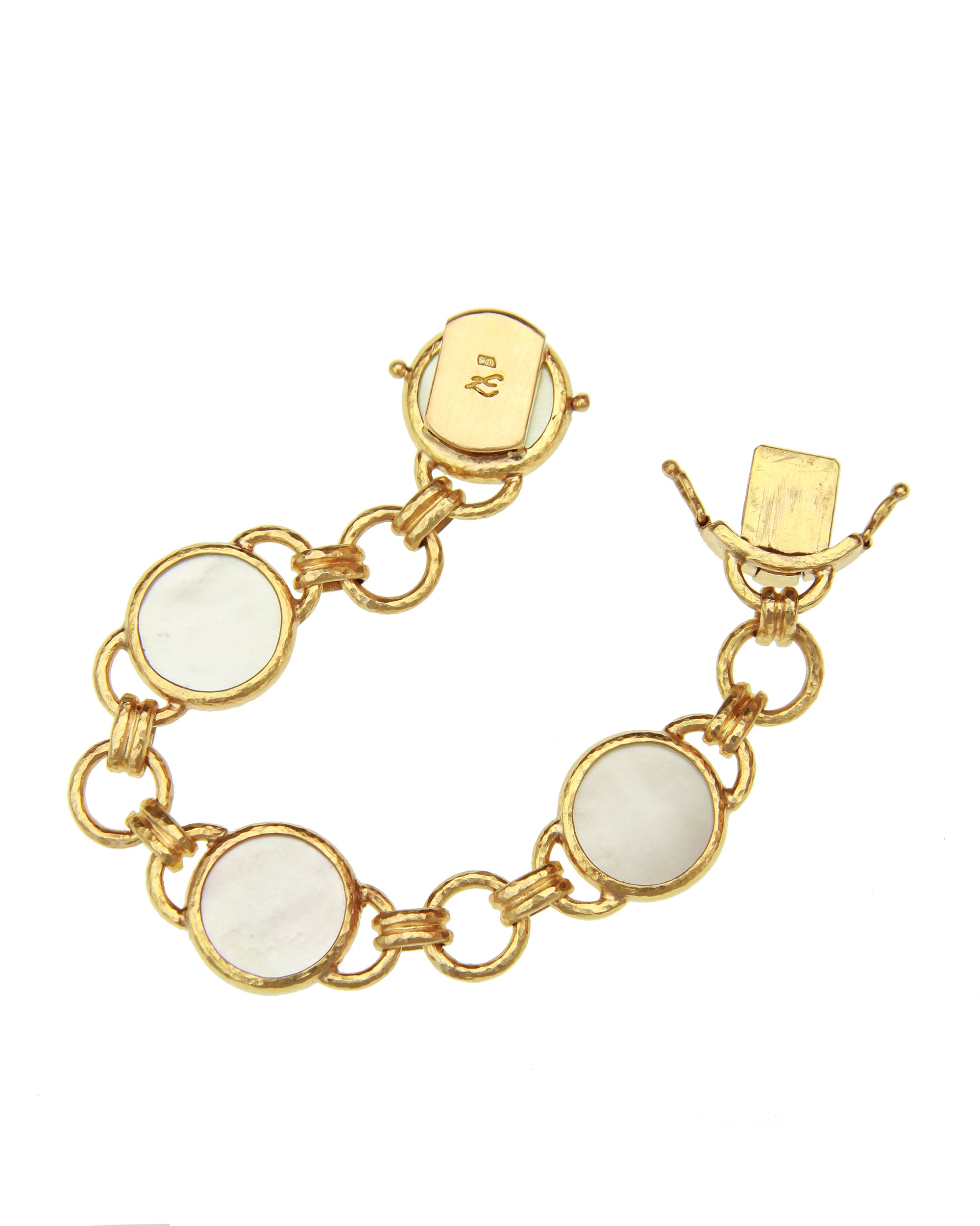 Neutral Venetian glass 'Dolphin Twins' Bracelet
