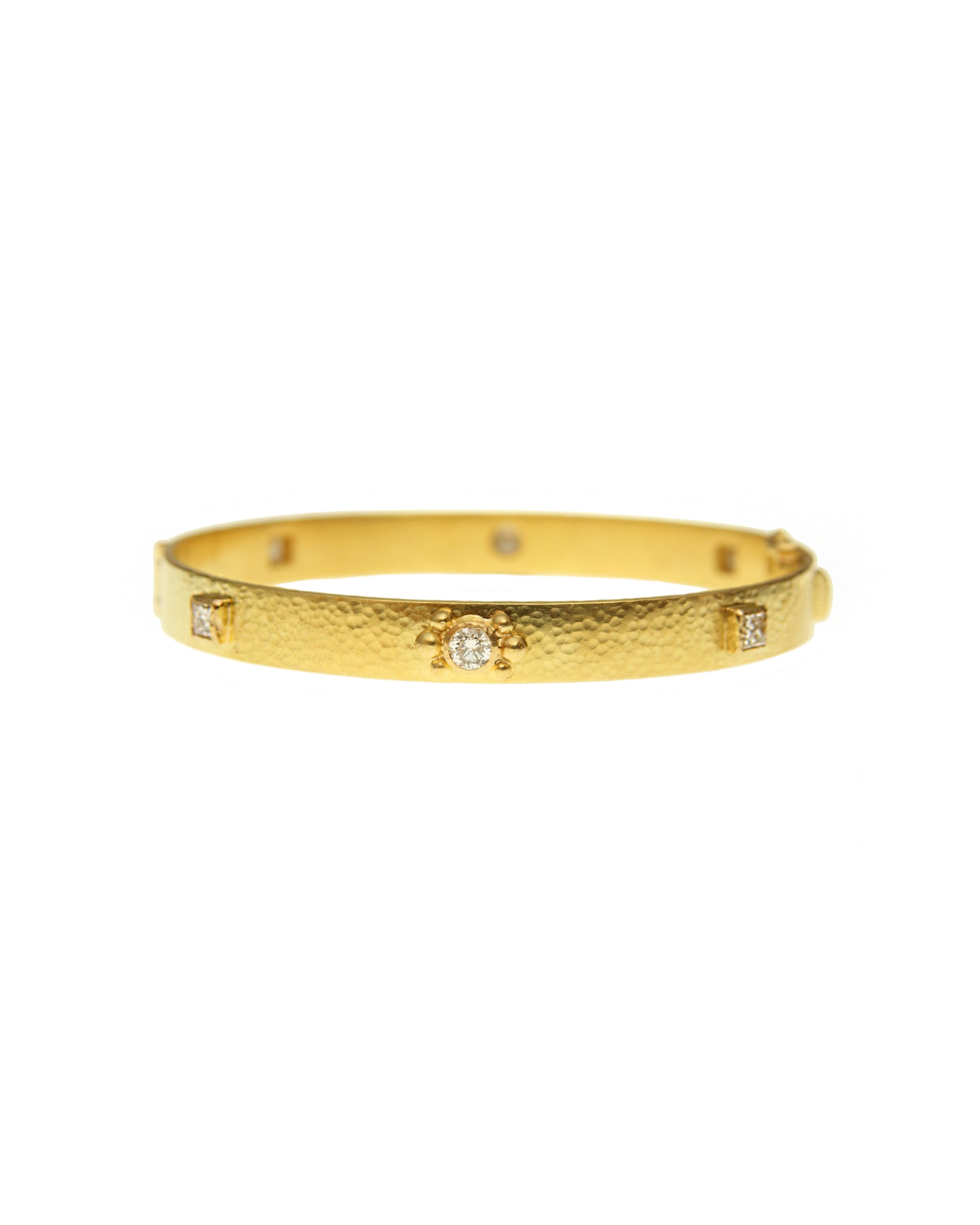 Flat Ribbon Bangle with Diamonds