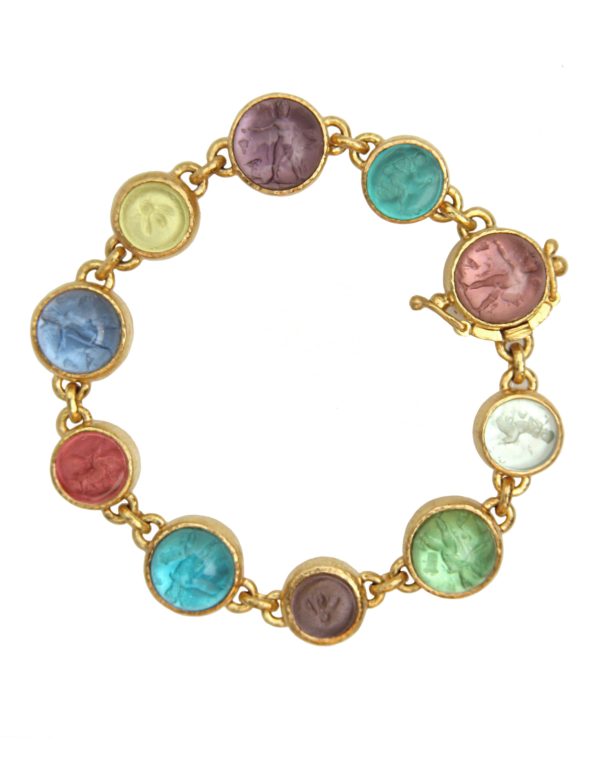 Pastel Small Venetian Glass Intaglio Bracelet