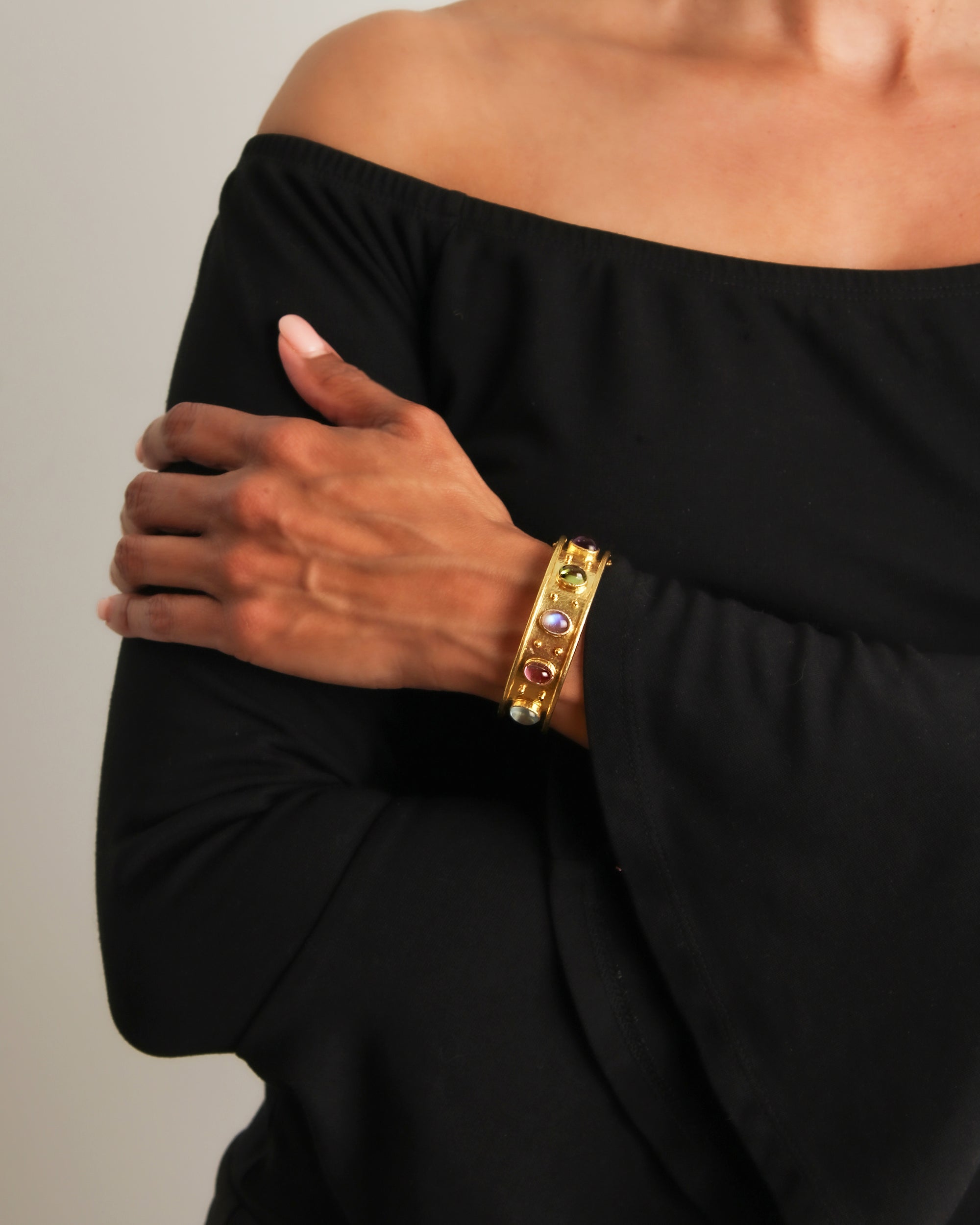 Flat Wide Tutti Frutti Bangle