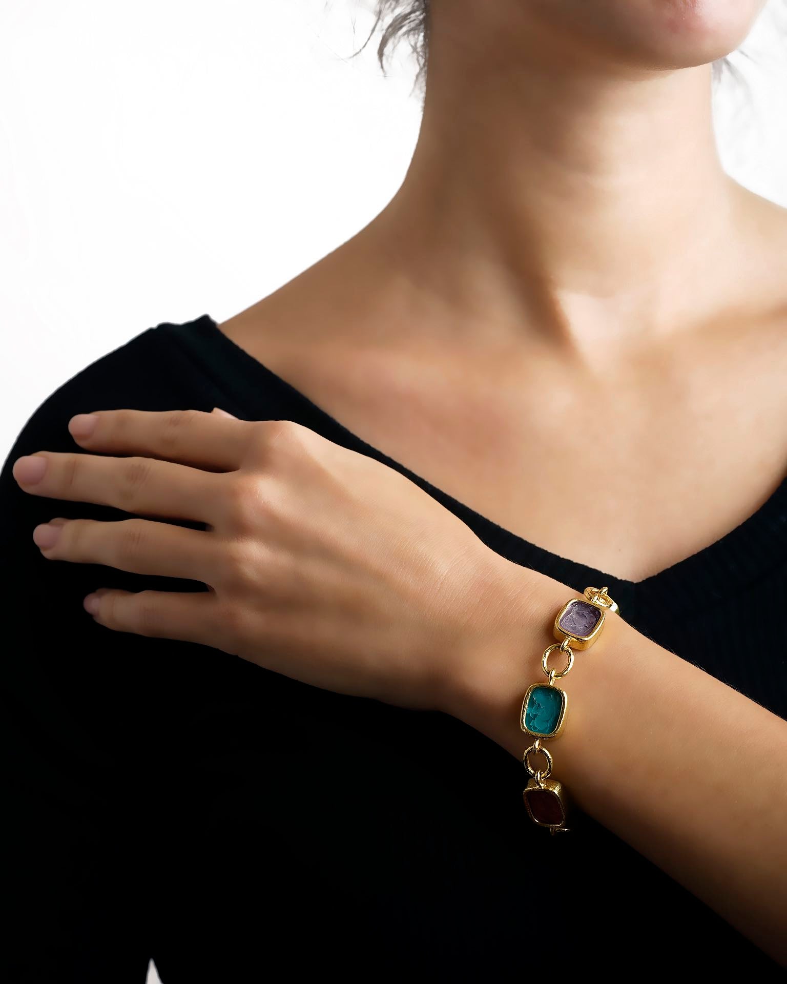 Jewel Tone 'Antique Animals' Bracelet
