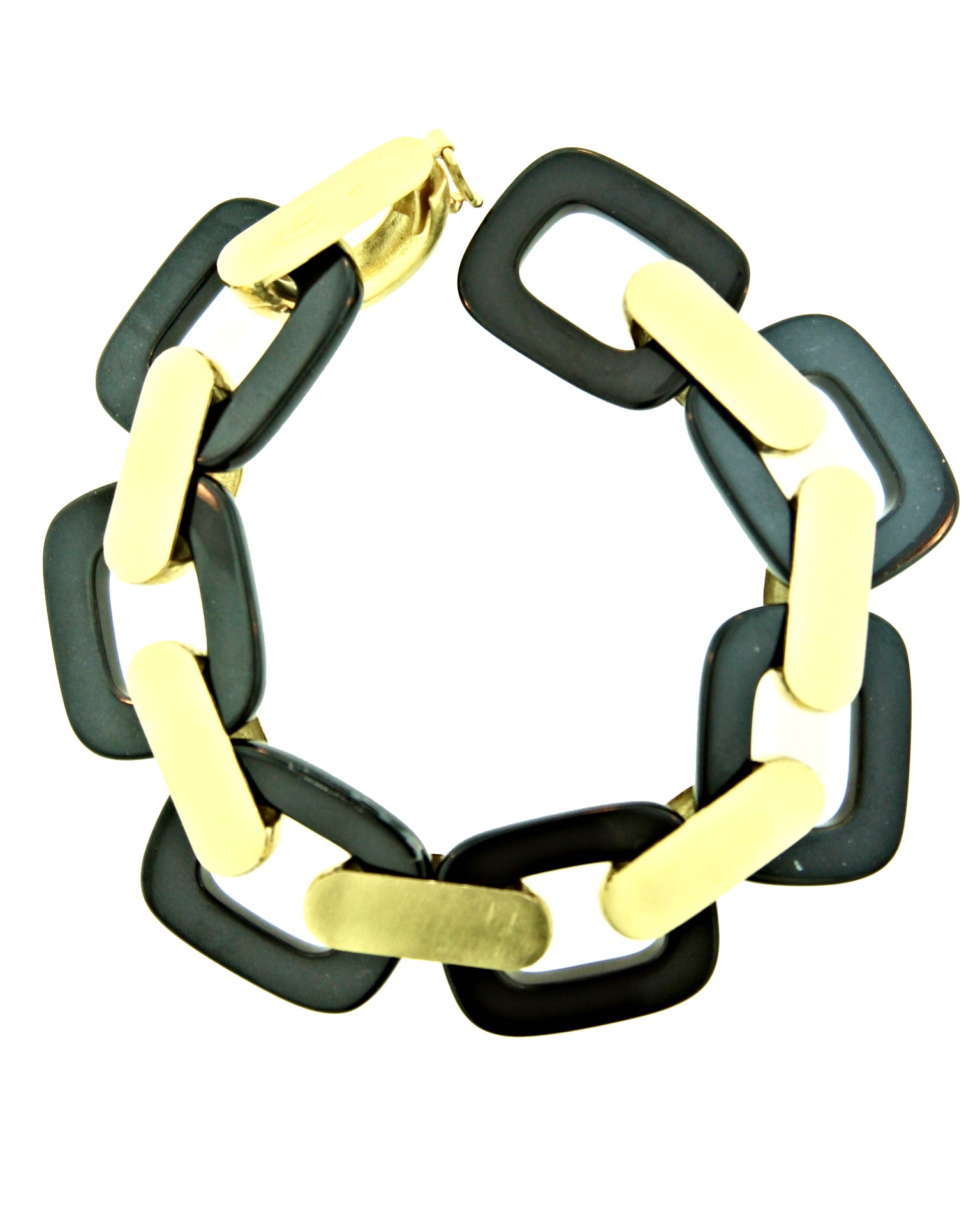 Black Jade 'Small Livorno' Link Bracelet