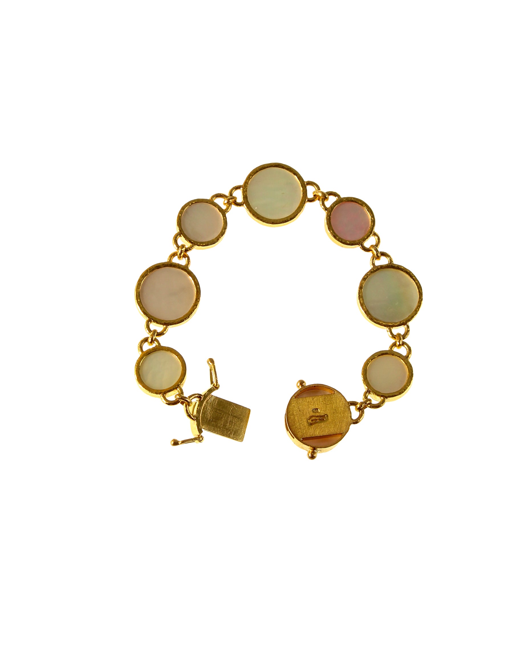 Pastel Round Venetian Glass Intaglio Bracelet