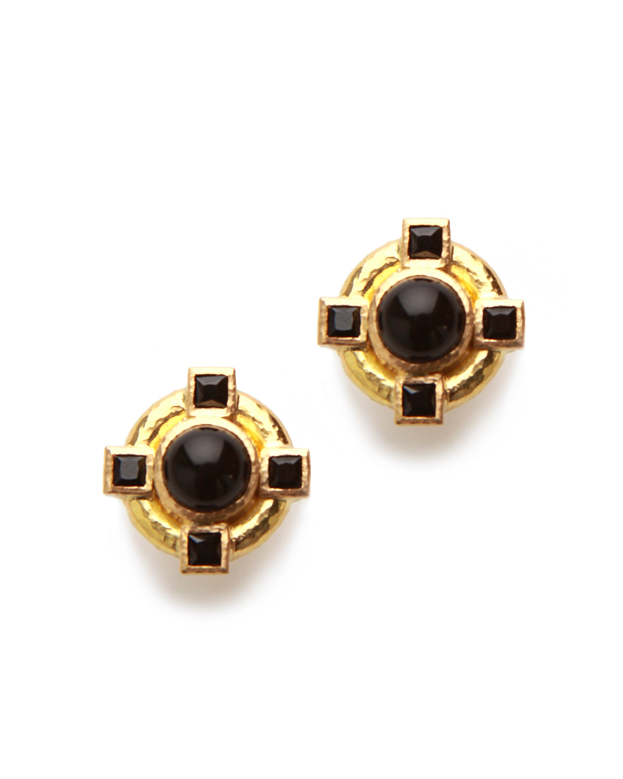 Onyx and Black Spinel Earrings