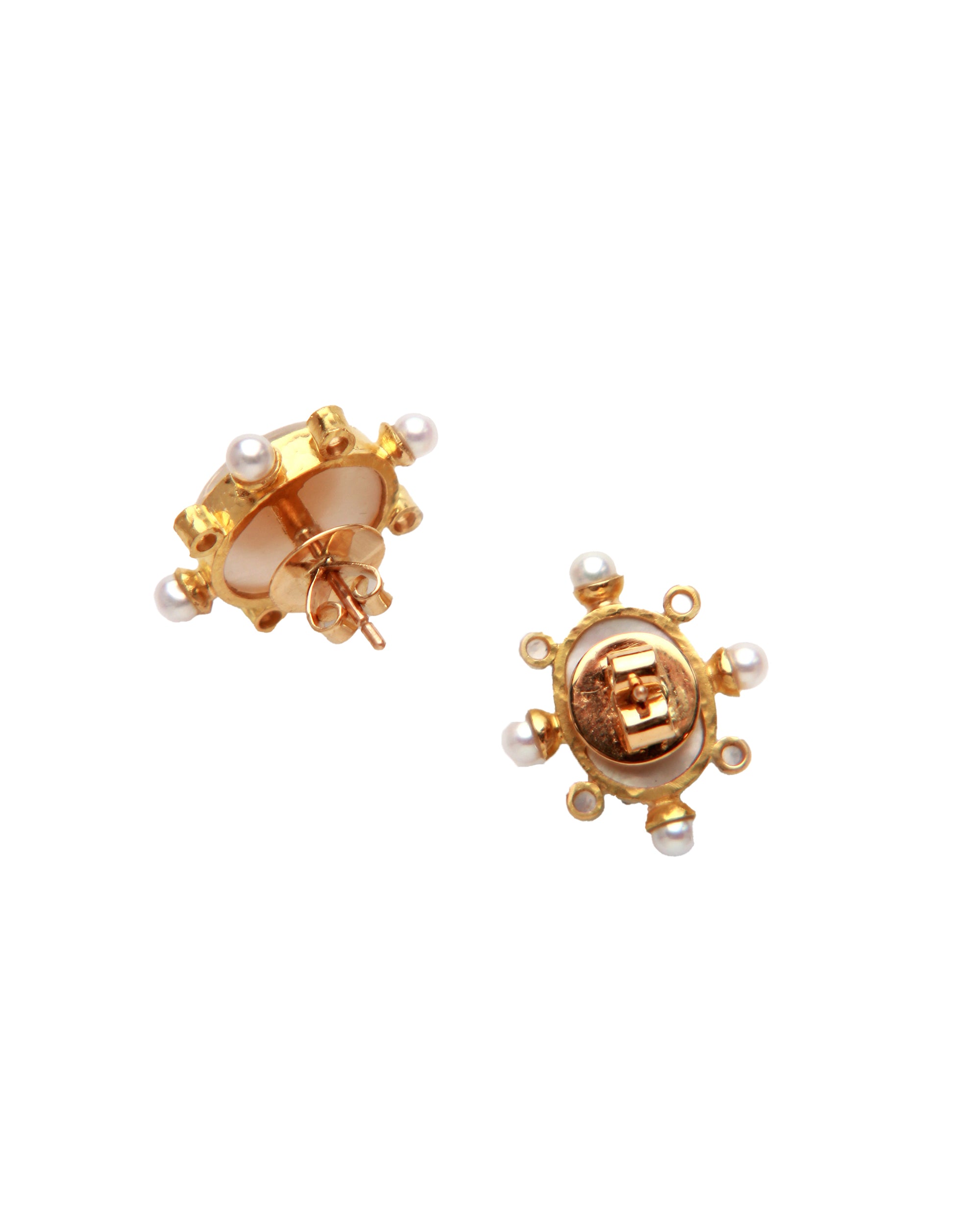 Peacock 'Cabochon Equestrian' Stud Earrings