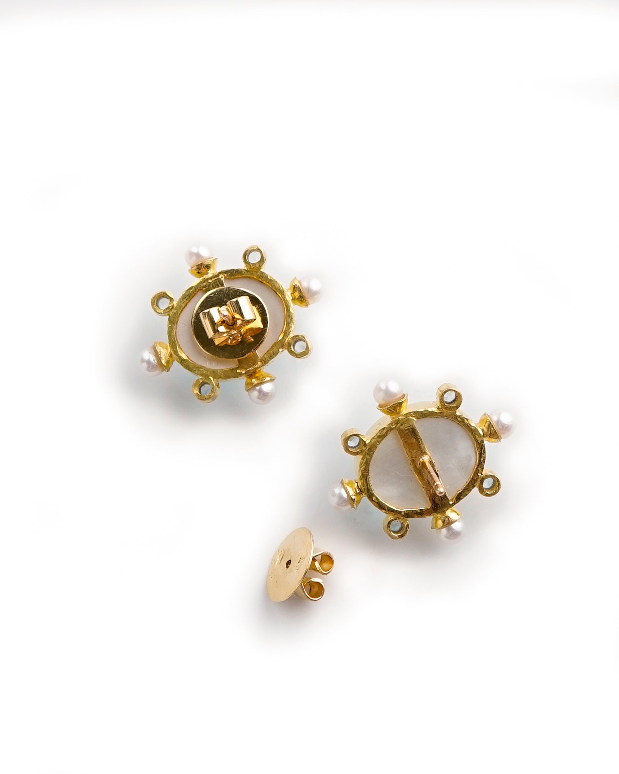 Peacock 'Cabochon Equestrian' Stud Earrings