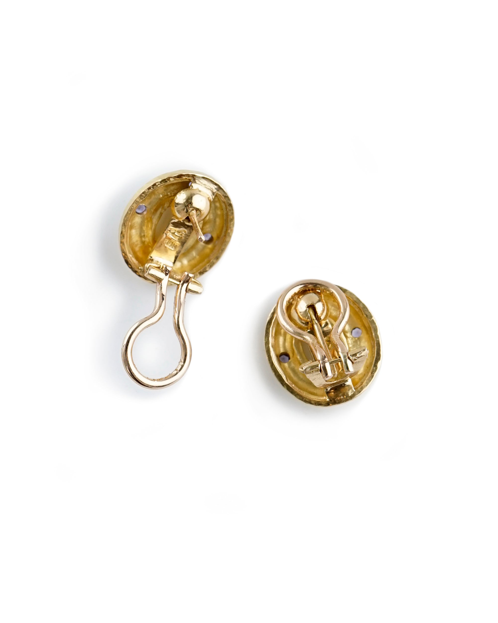 Light Aqua 'Micro Angel and Dog' Earrings