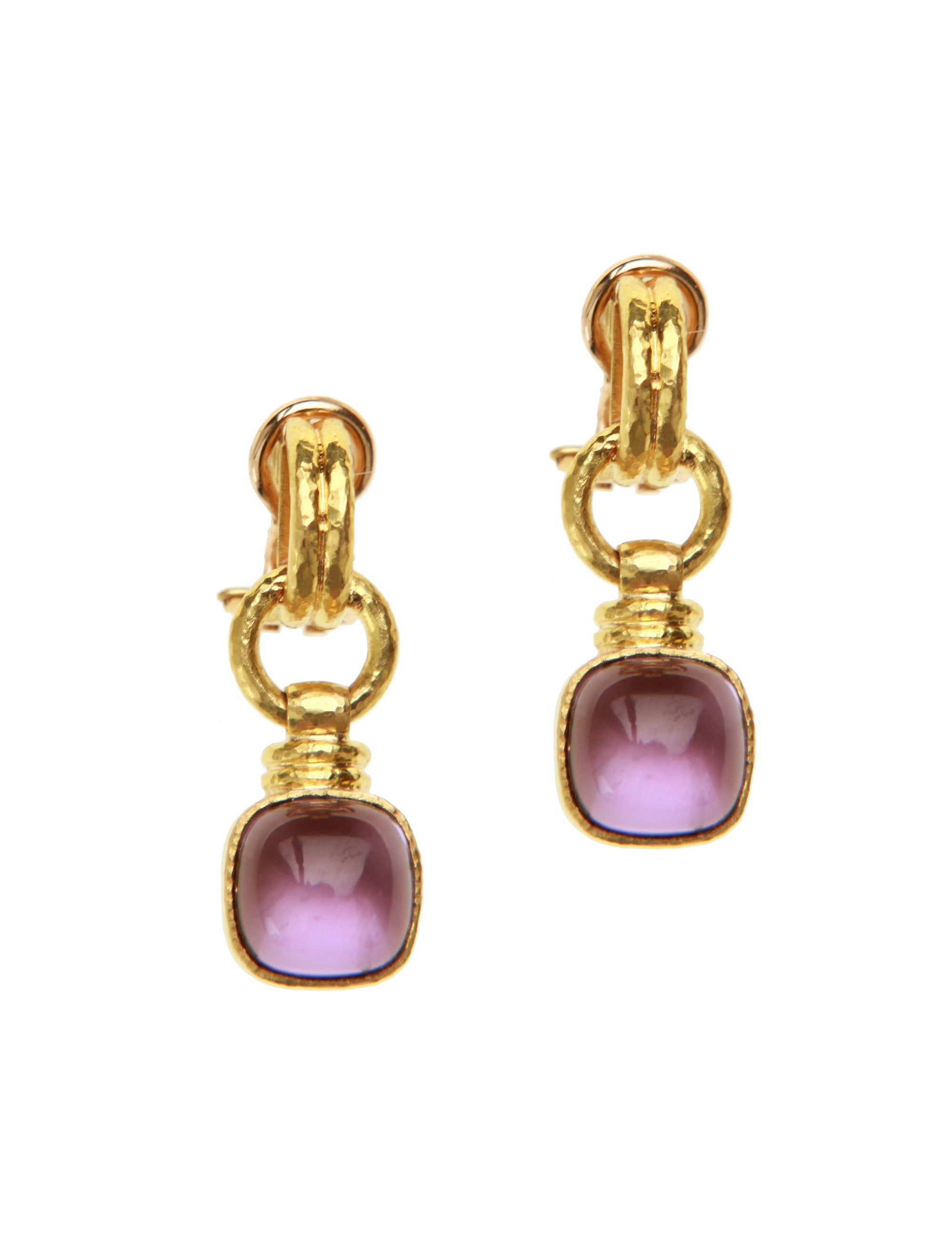 Amethyst 'Double Band Cheerio' Earrings