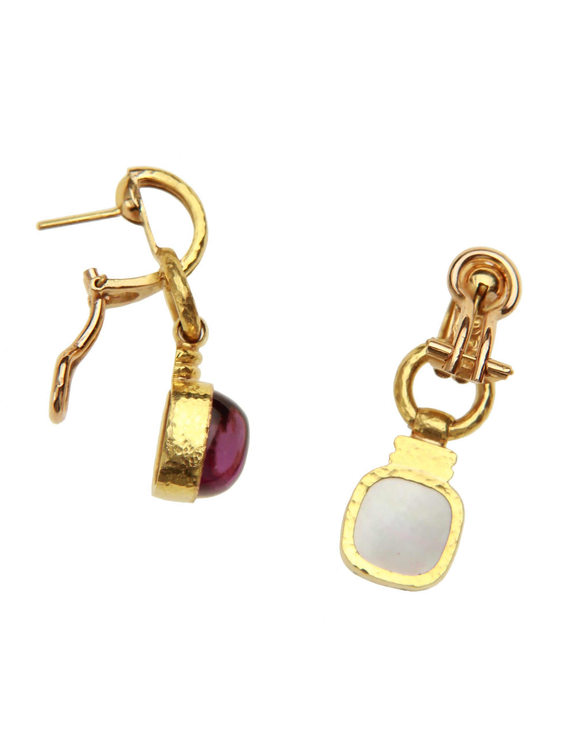 Amethyst 'Double Band Cheerio' Earrings