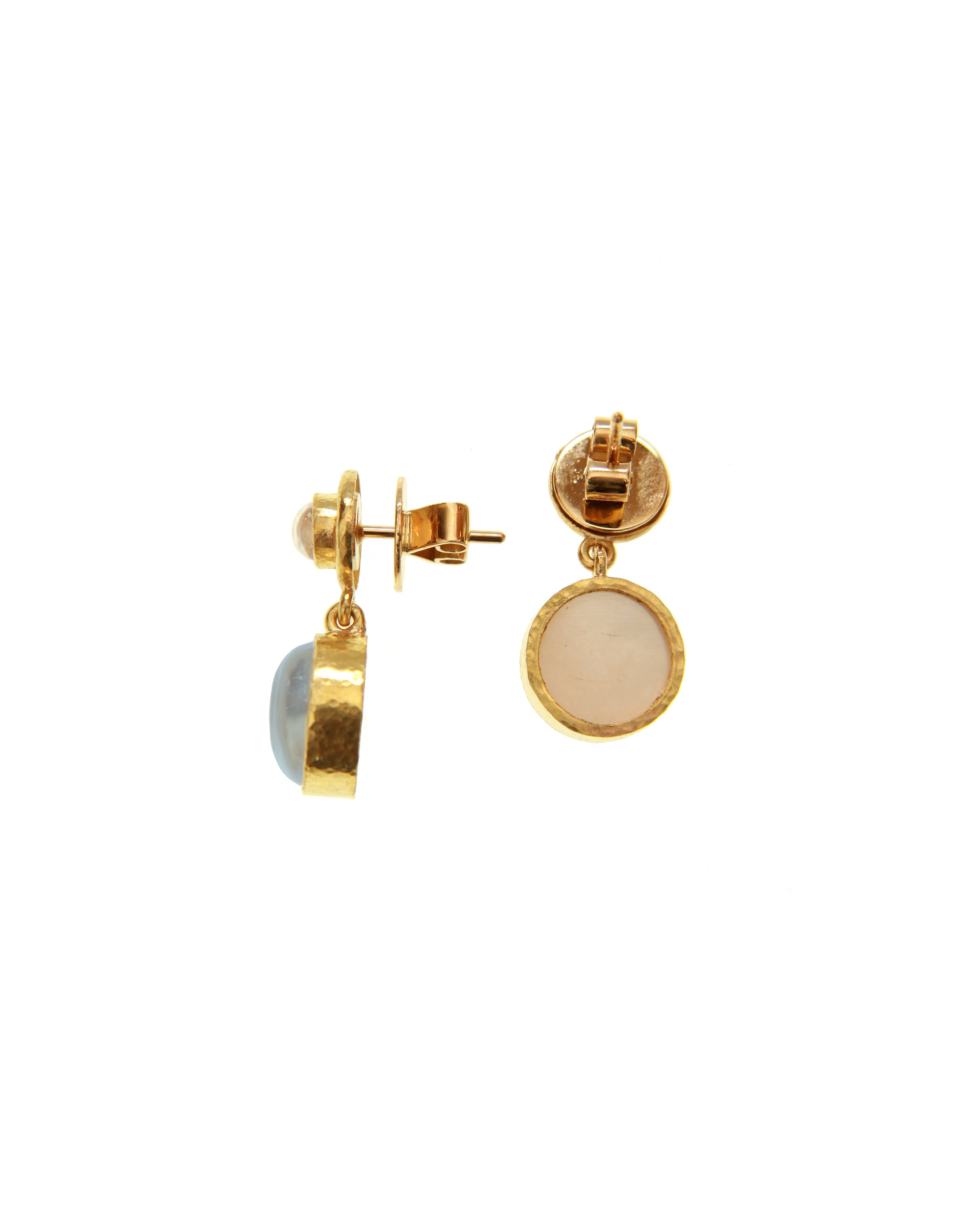 Cerulean 'Cabochon Putto and Duck' Earrings
