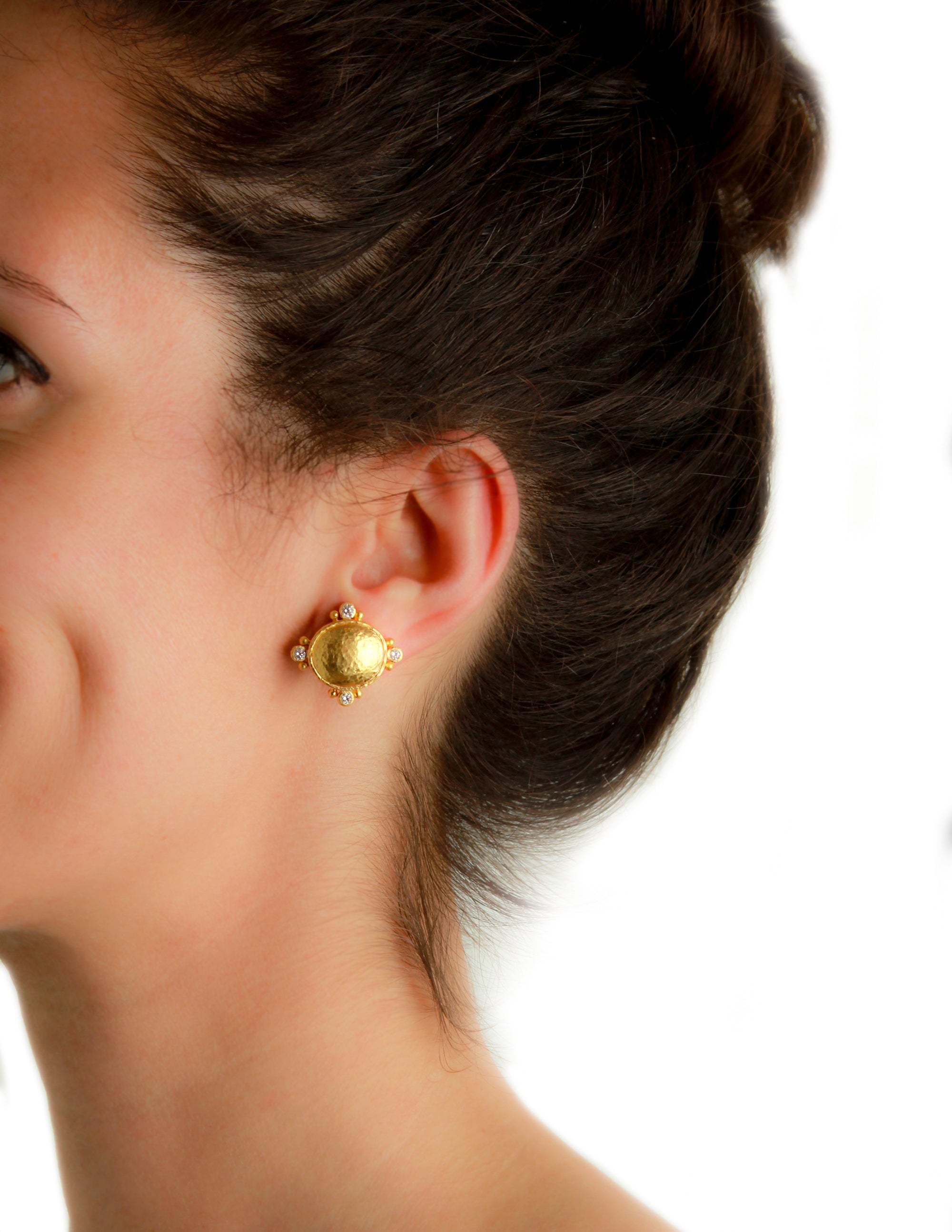 Gold and Diamond Earrings