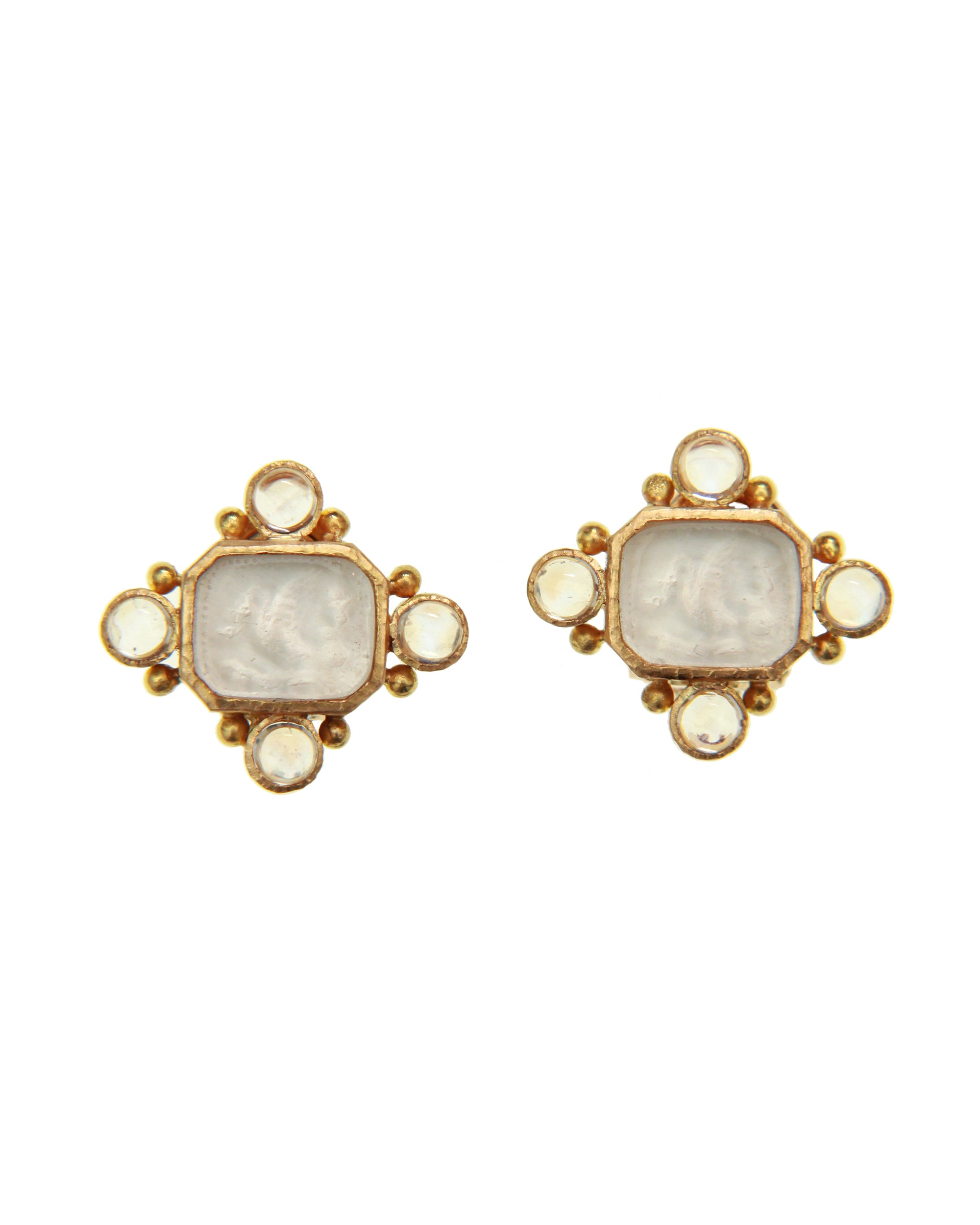 Crystal Venetian Glass 'Putto with Swan' Earrings