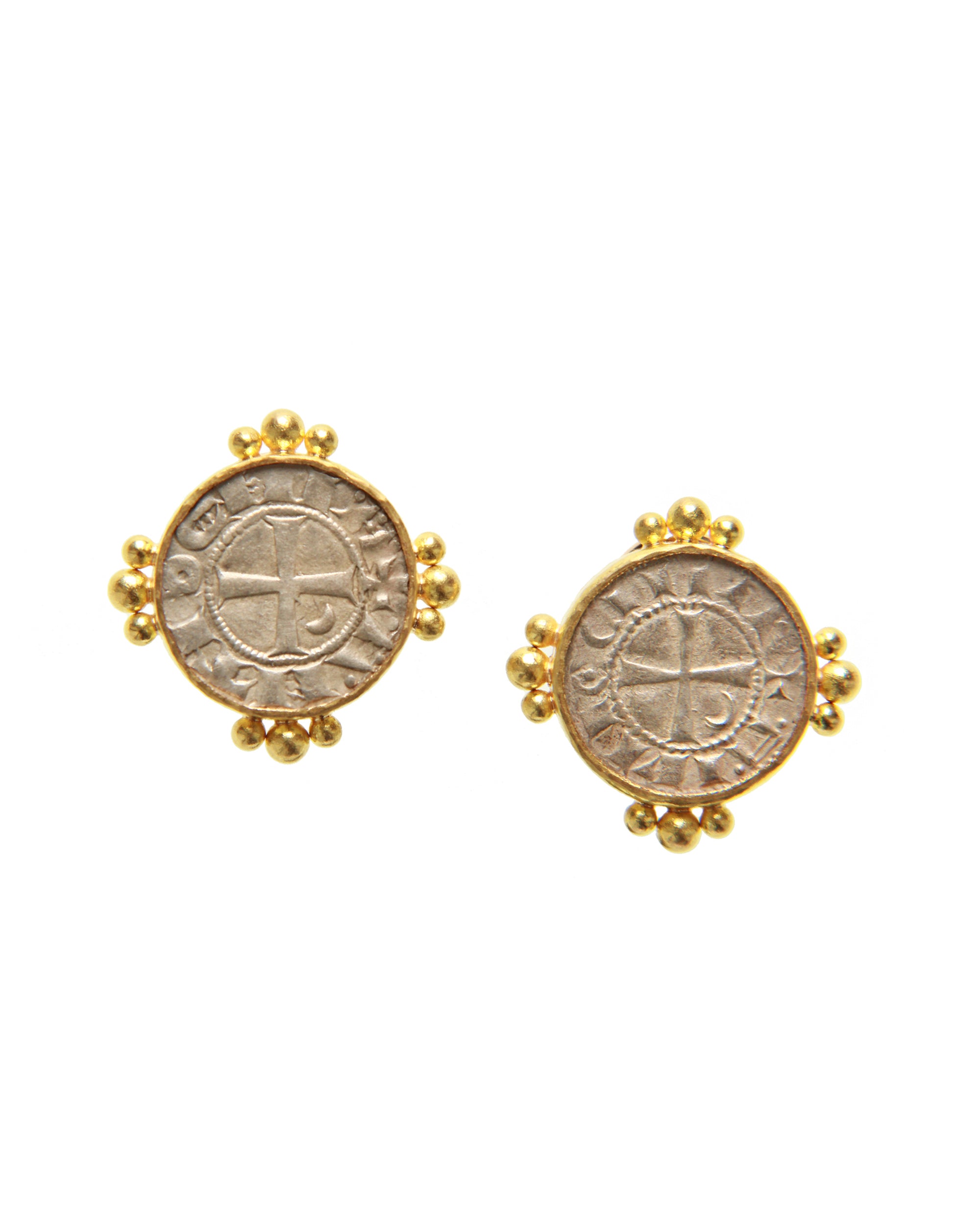 Ancient 'Crusader' Coin Earrings