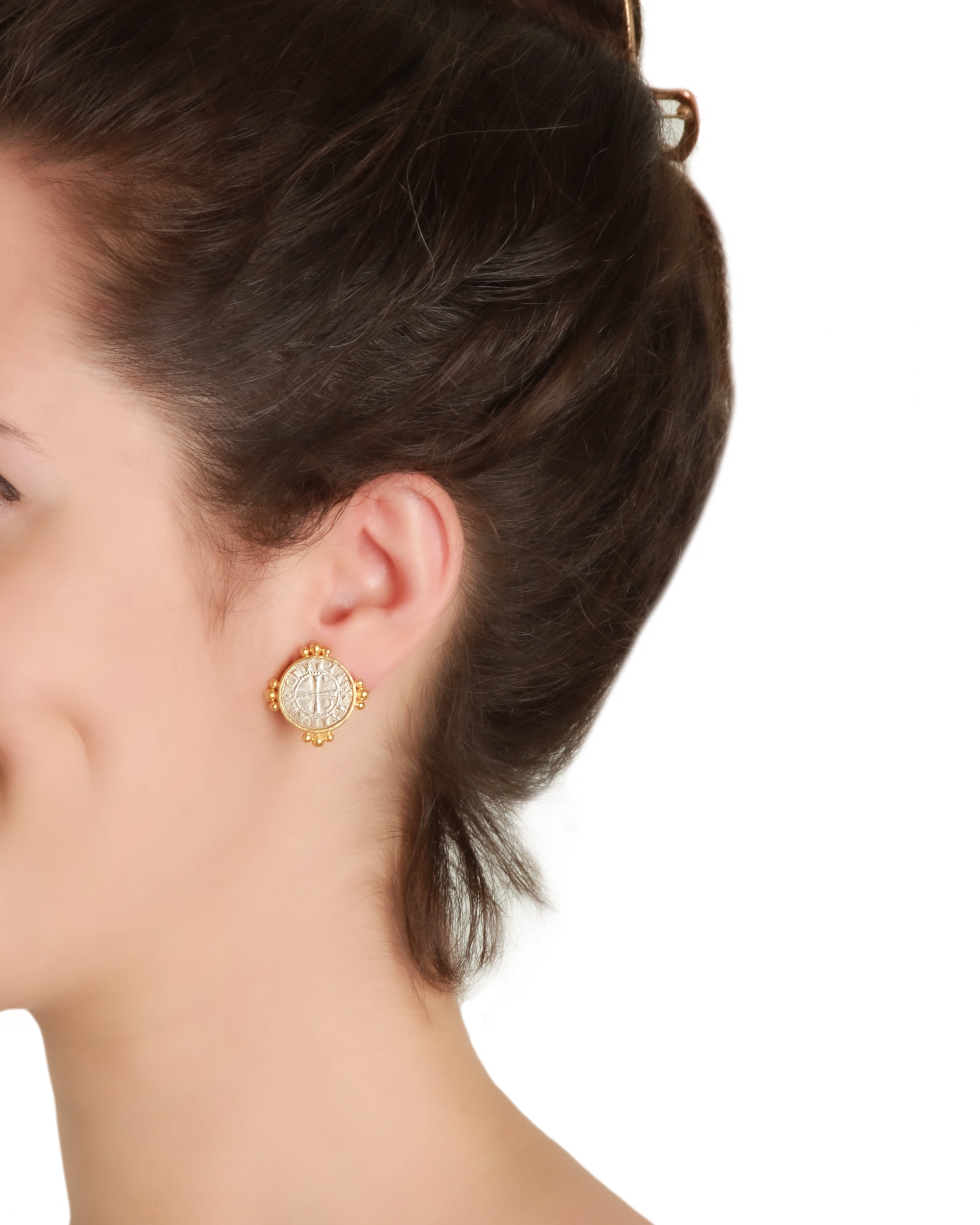 Ancient 'Crusader' Coin Earrings