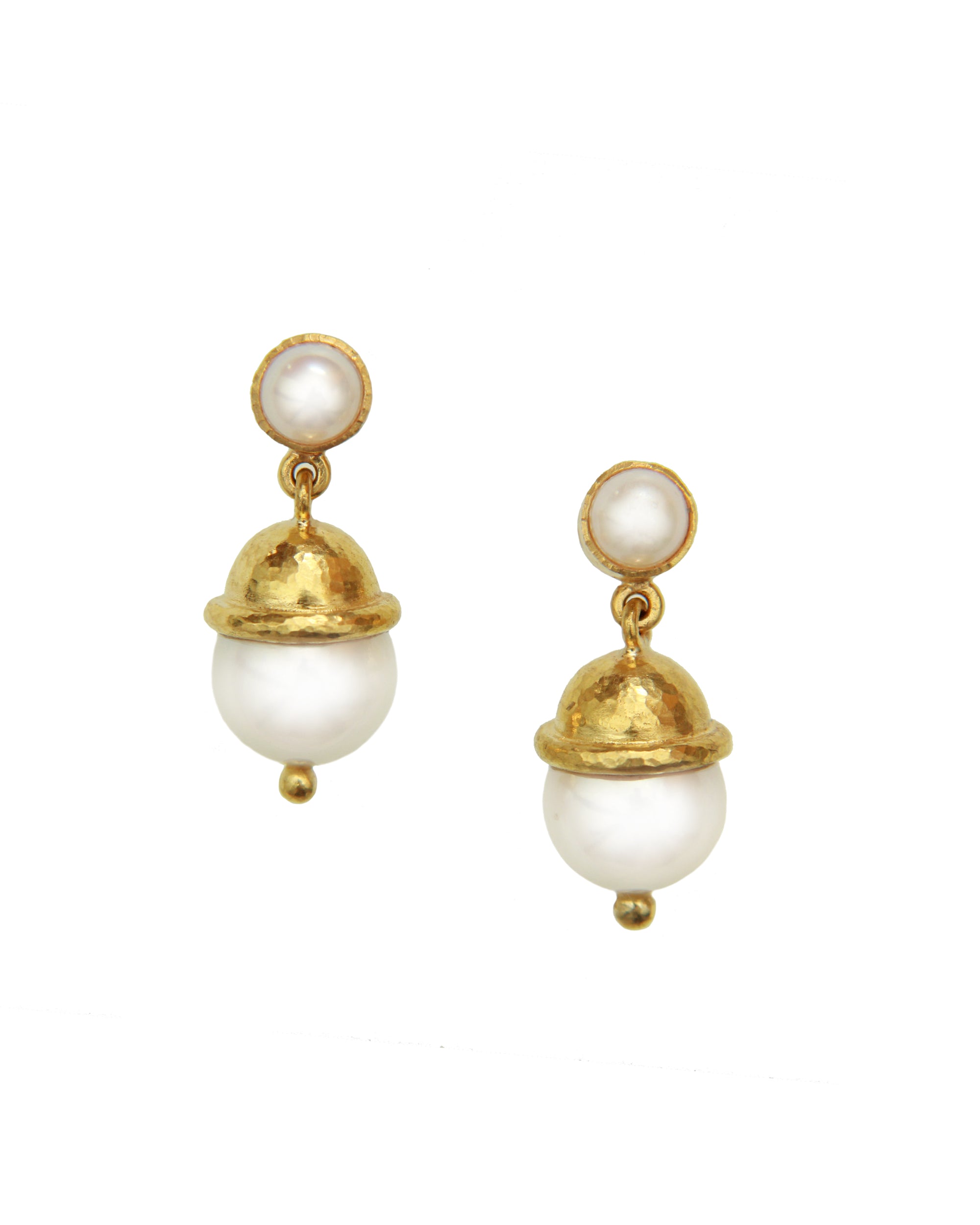 Pearl Drop Stud Earrings