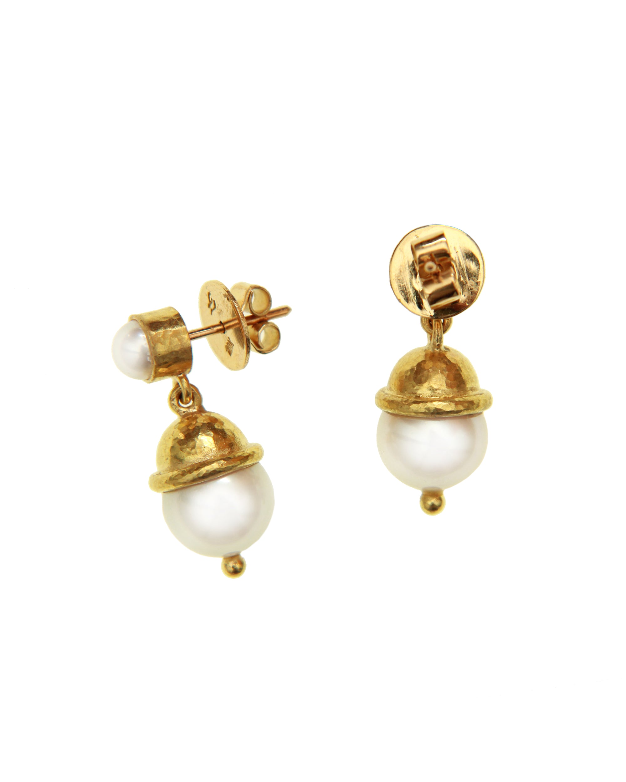 Pearl Drop Stud Earrings