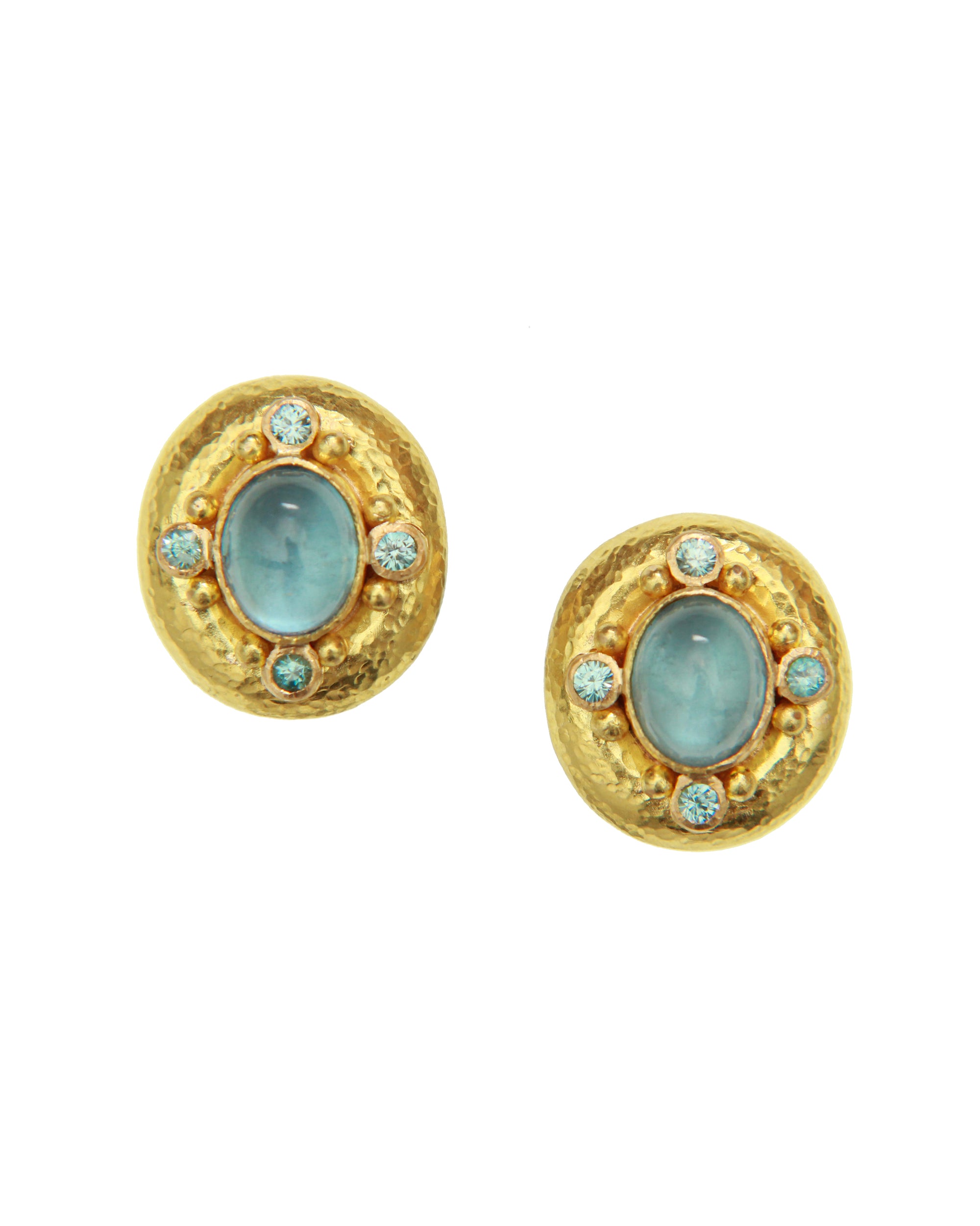 Aquamarine and Blue Zircon Earrings