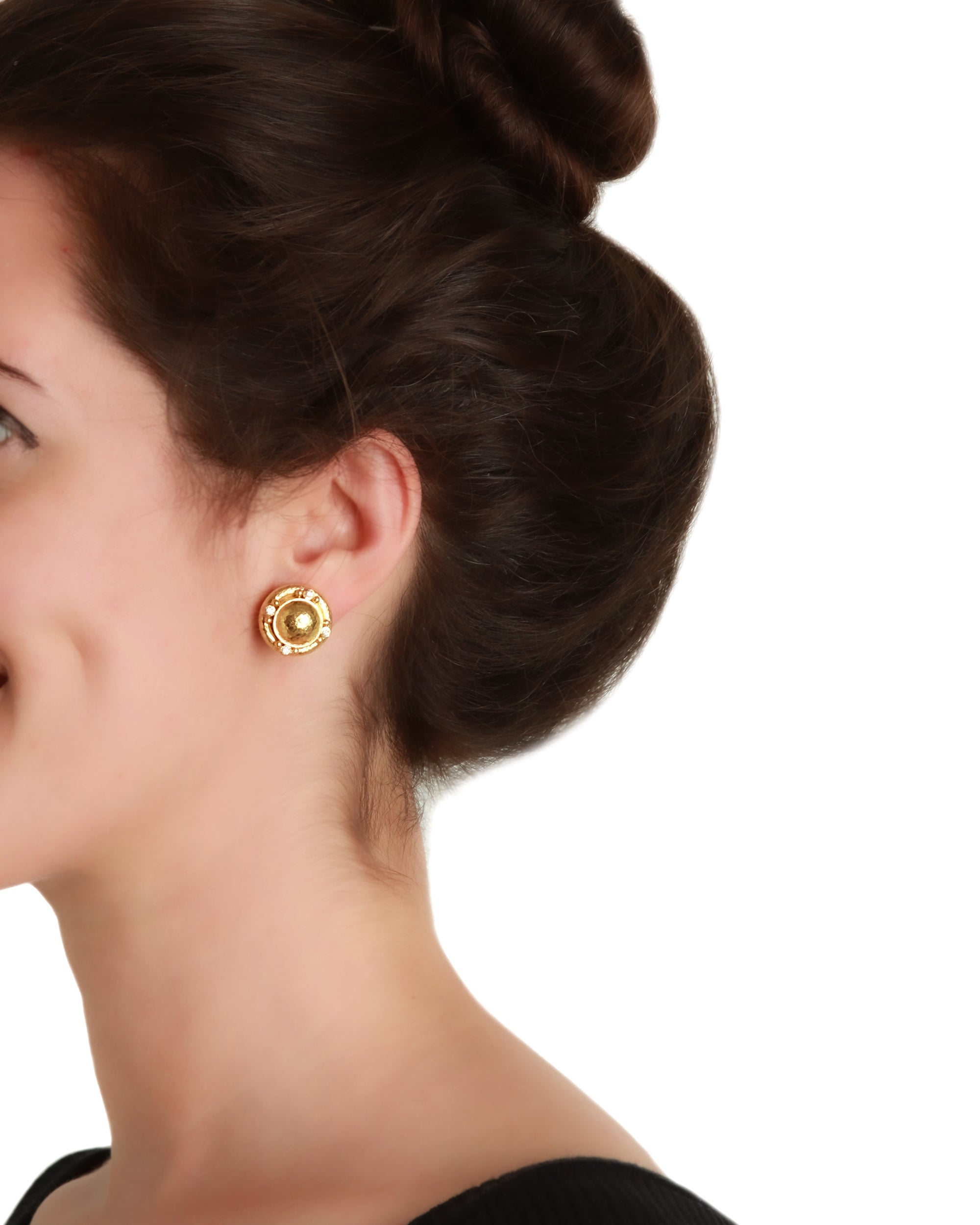 Gold and Diamond Earrings