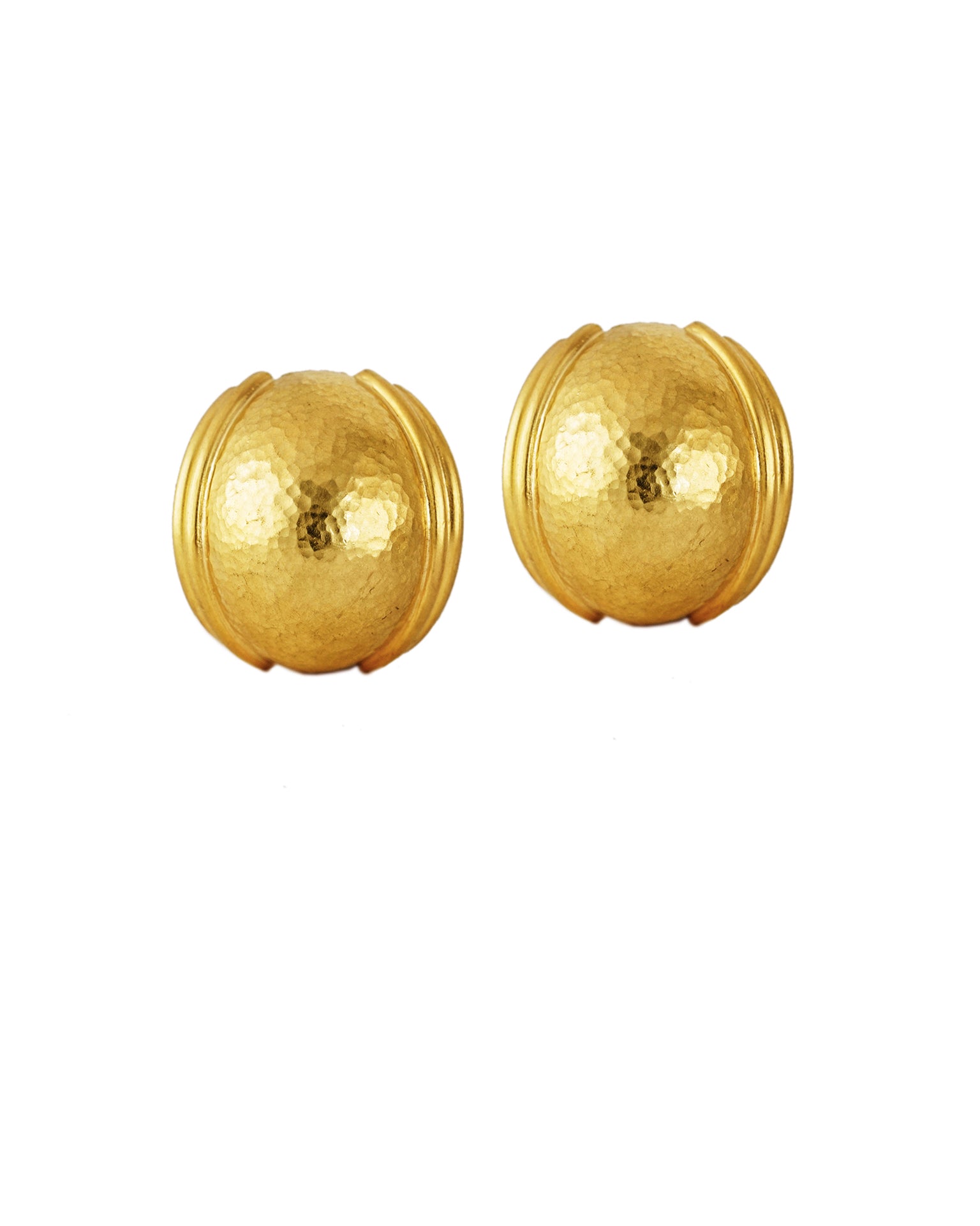 Gold Puff Earrings