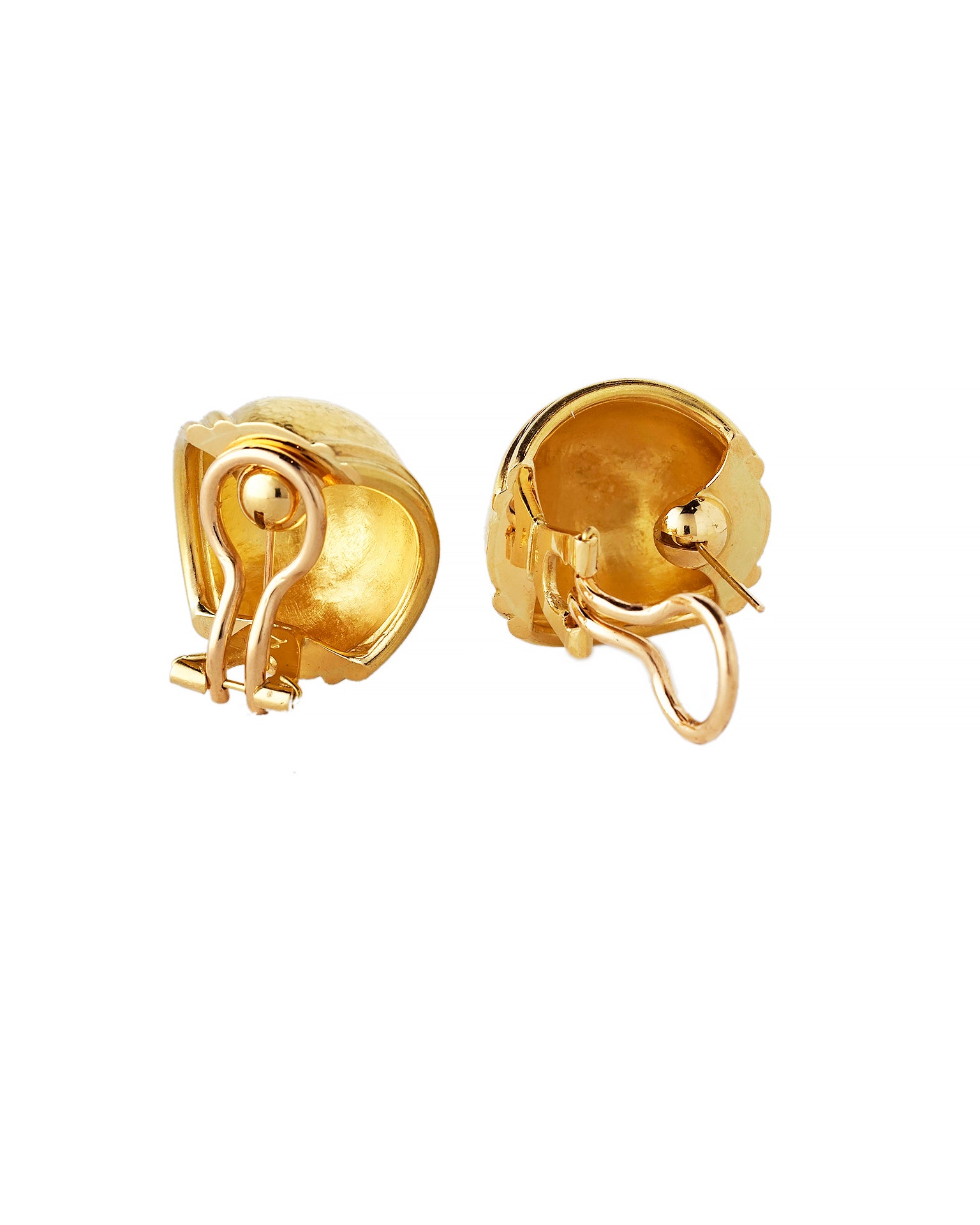 Gold Puff Earrings