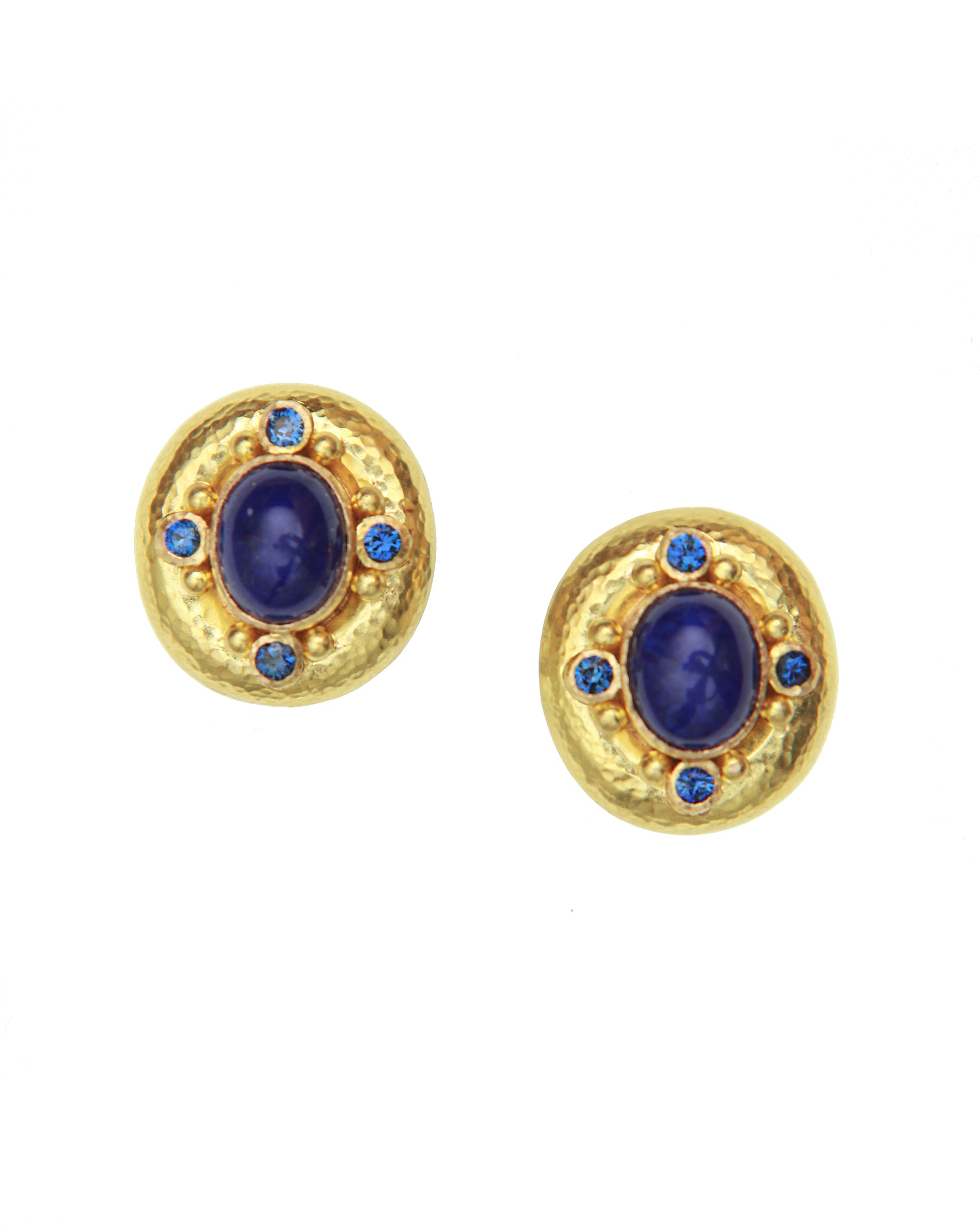 Lapis and Blue Sapphire Earrings