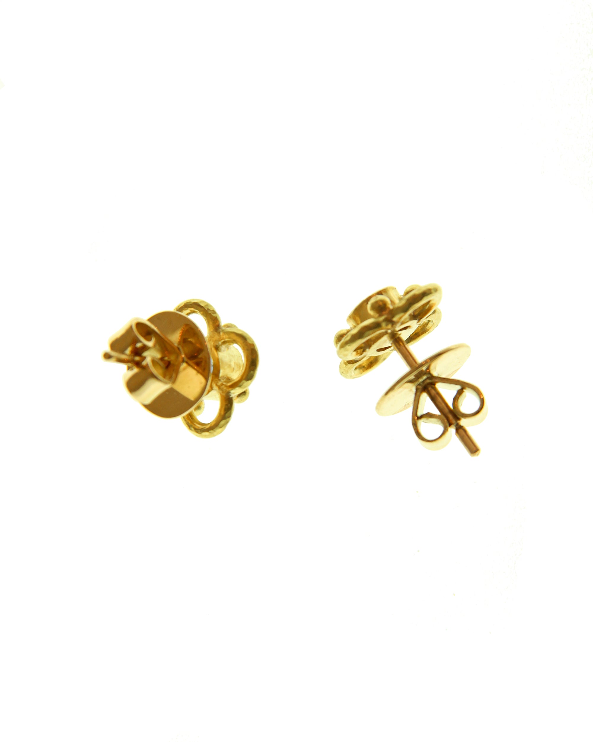 Diamond Stud Earrings with Arches