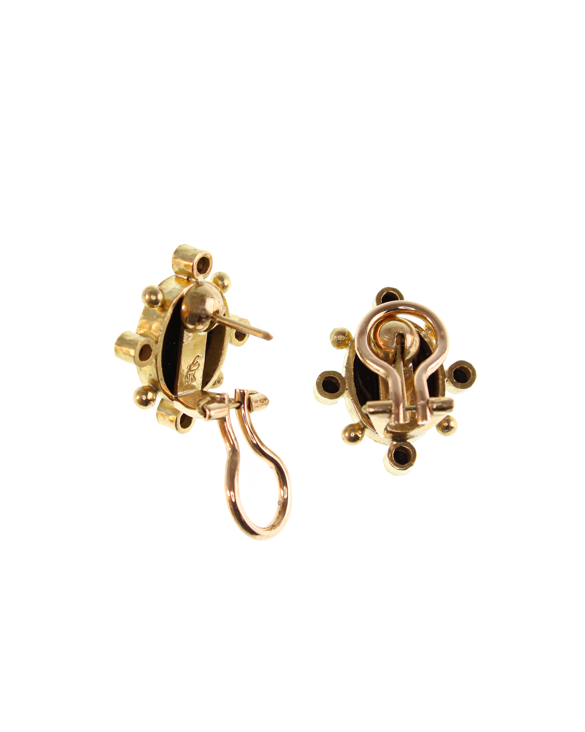 Black Venetian Glass 'Crane' Earrings