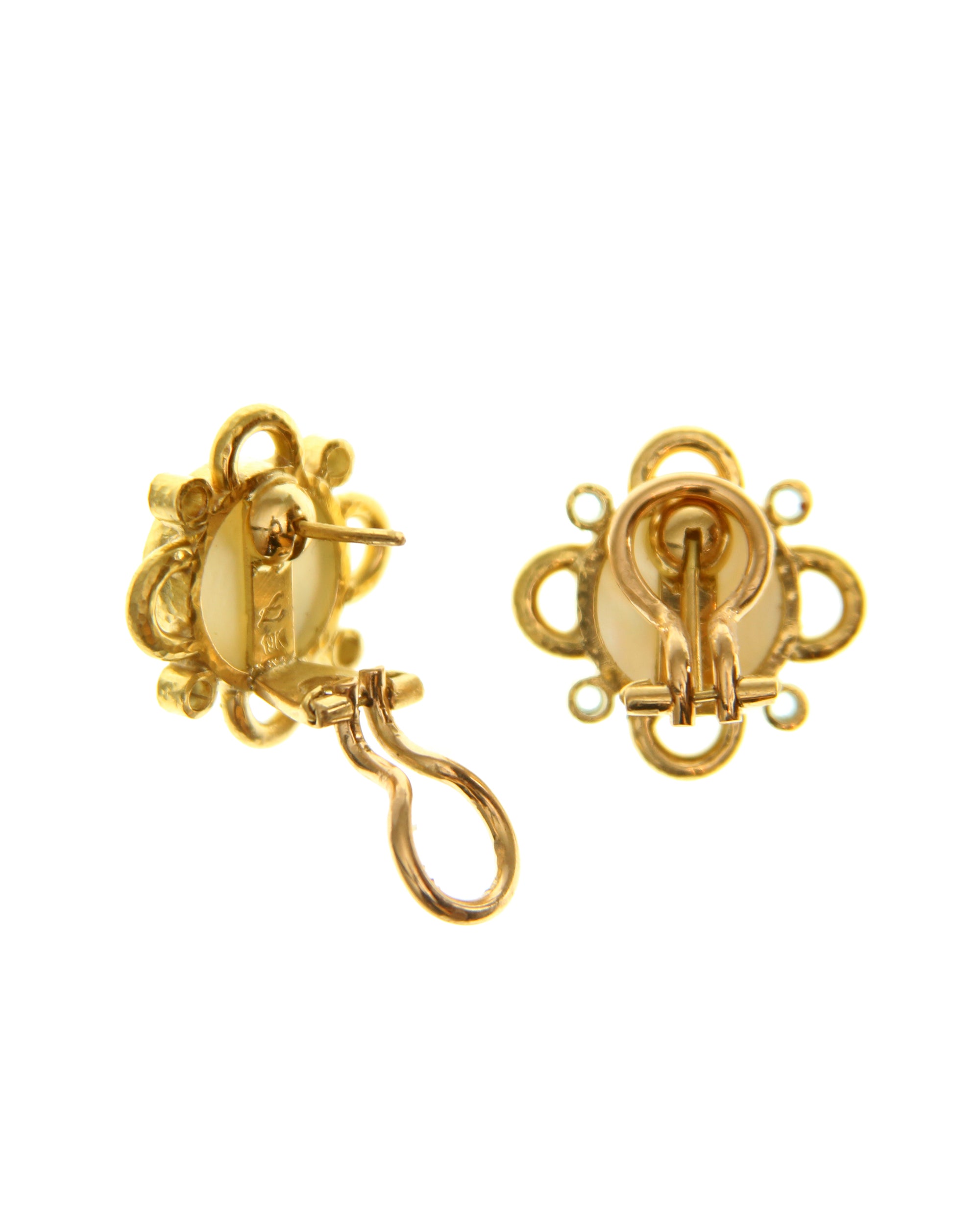 Light Aqua 'Putto with Arrow' Earrings