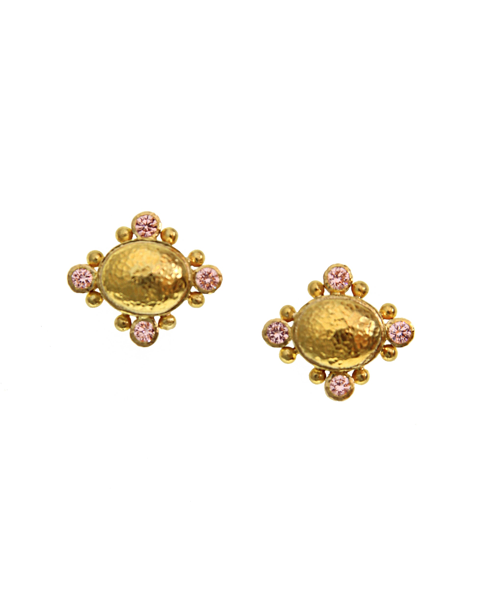 Pink Sapphire Stud Earrings