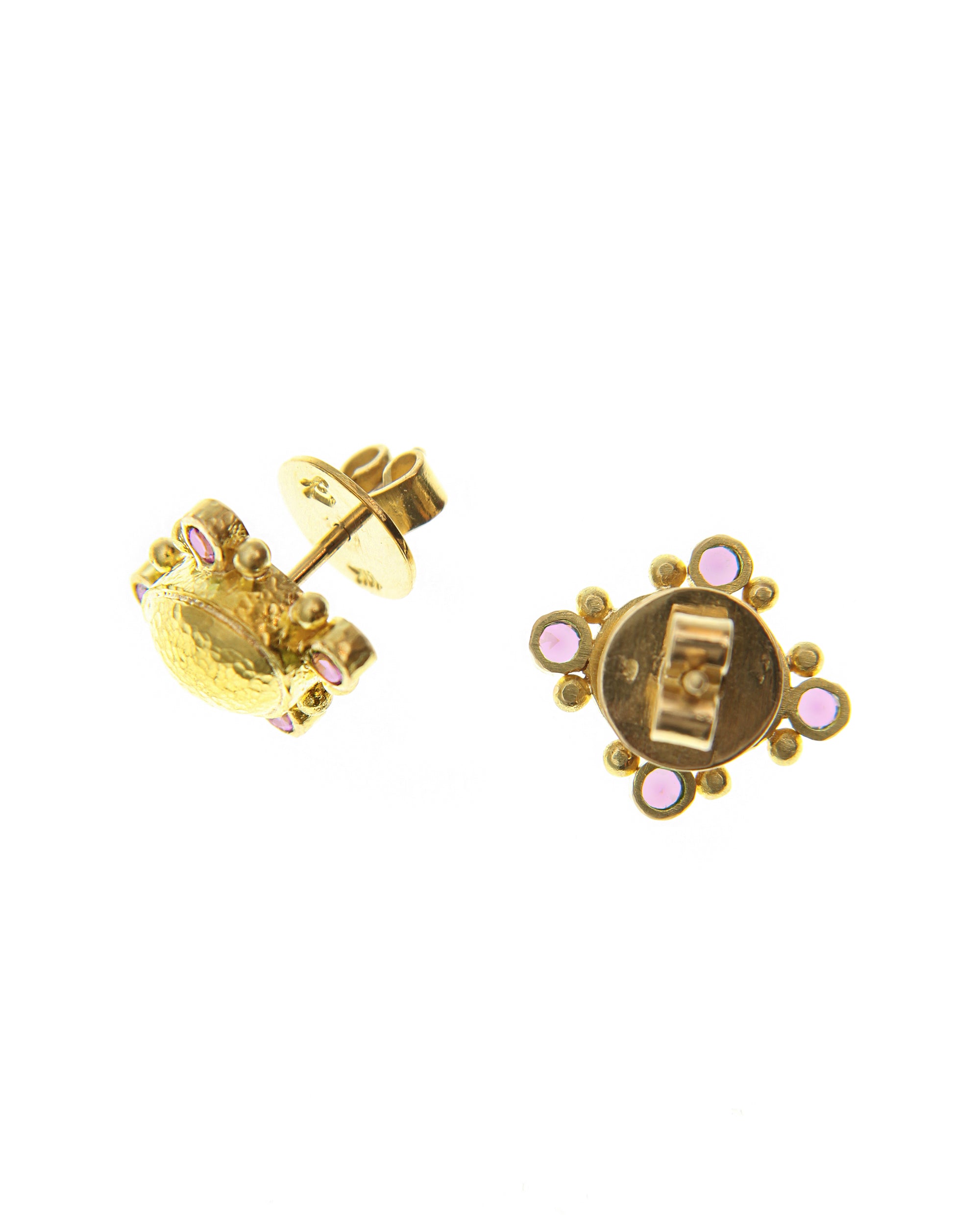 Pink Sapphire Stud Earrings