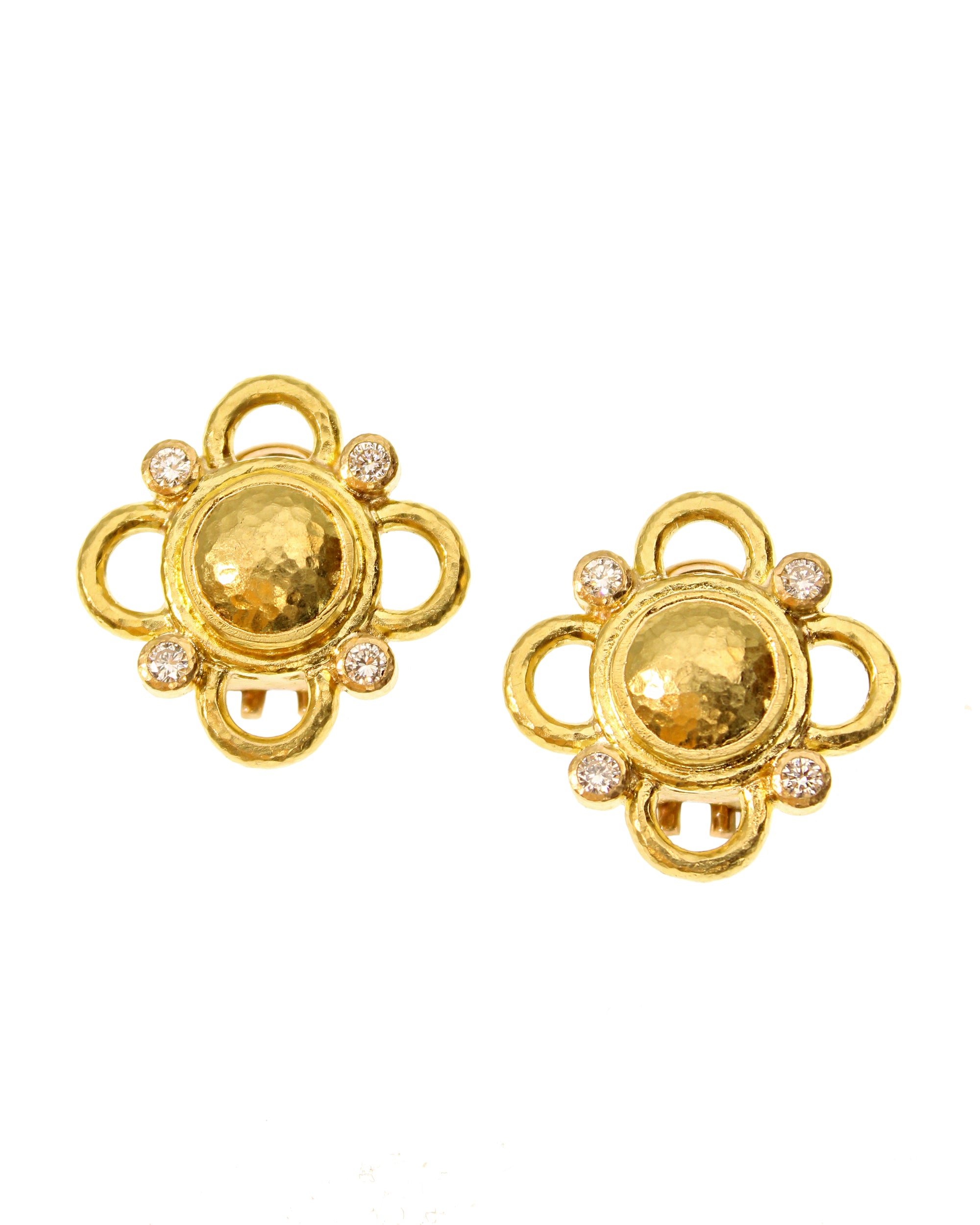 Diamond Earrings with Wire Arches