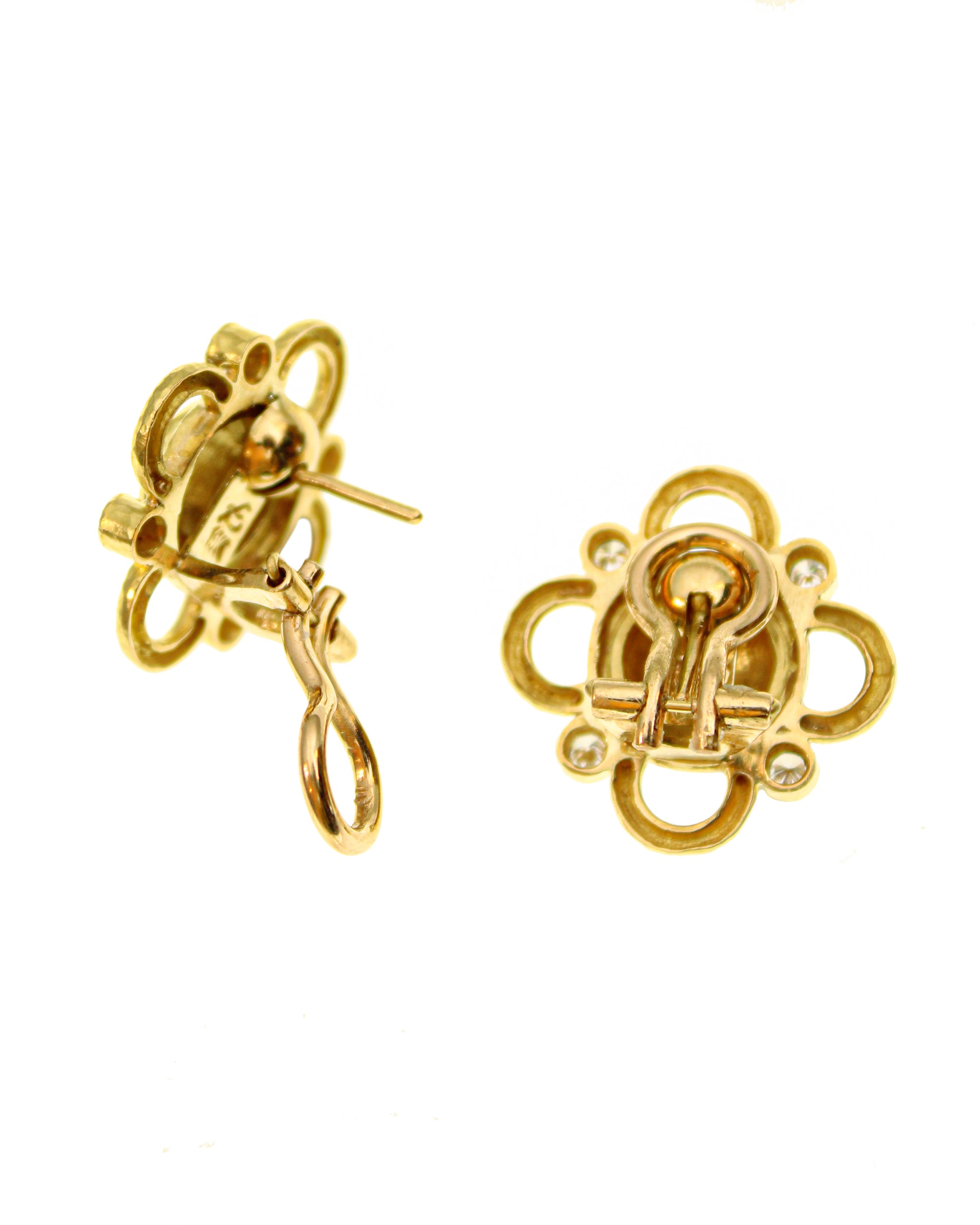 Diamond Earrings with Wire Arches