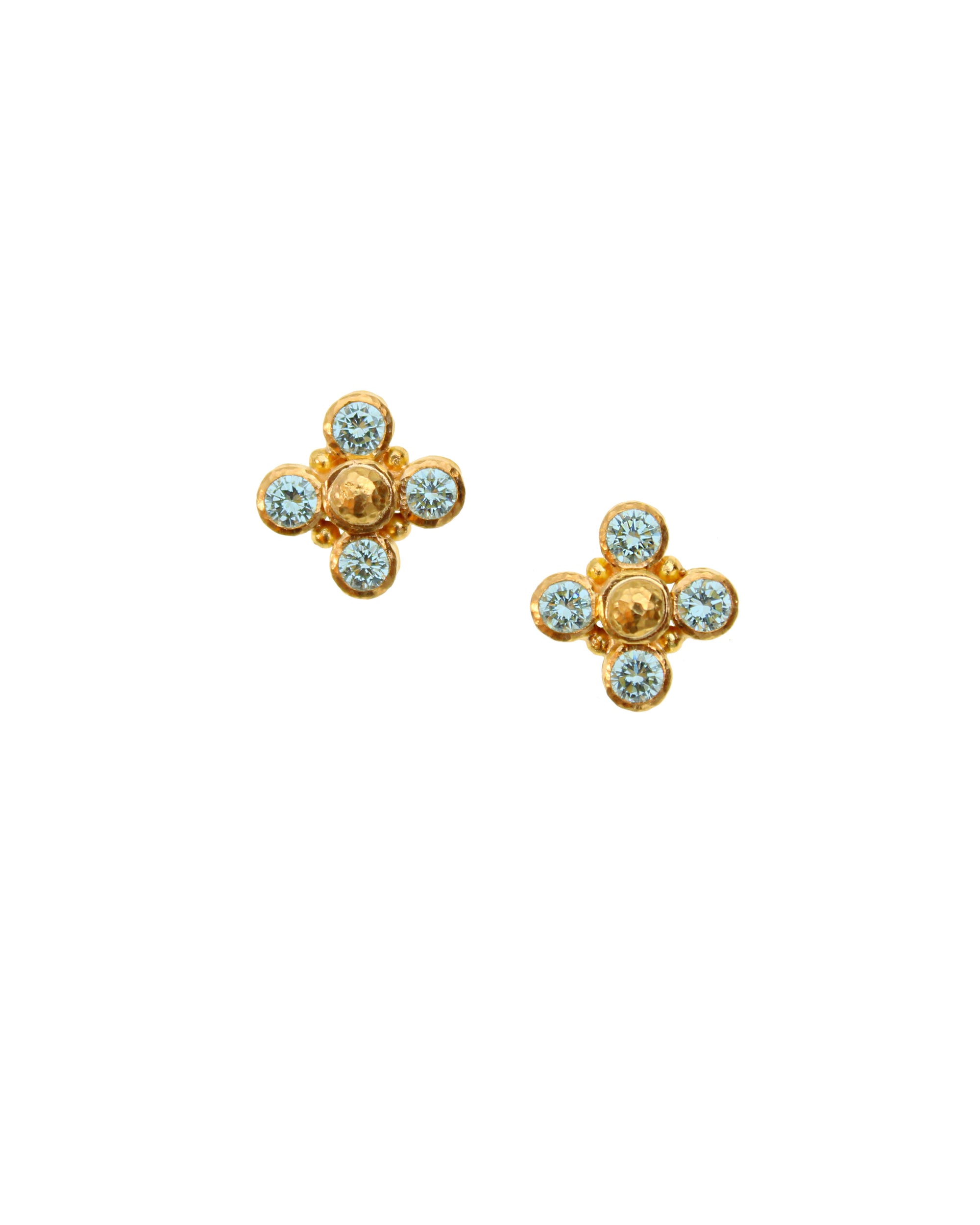 Blue Zircon Stud Earrings