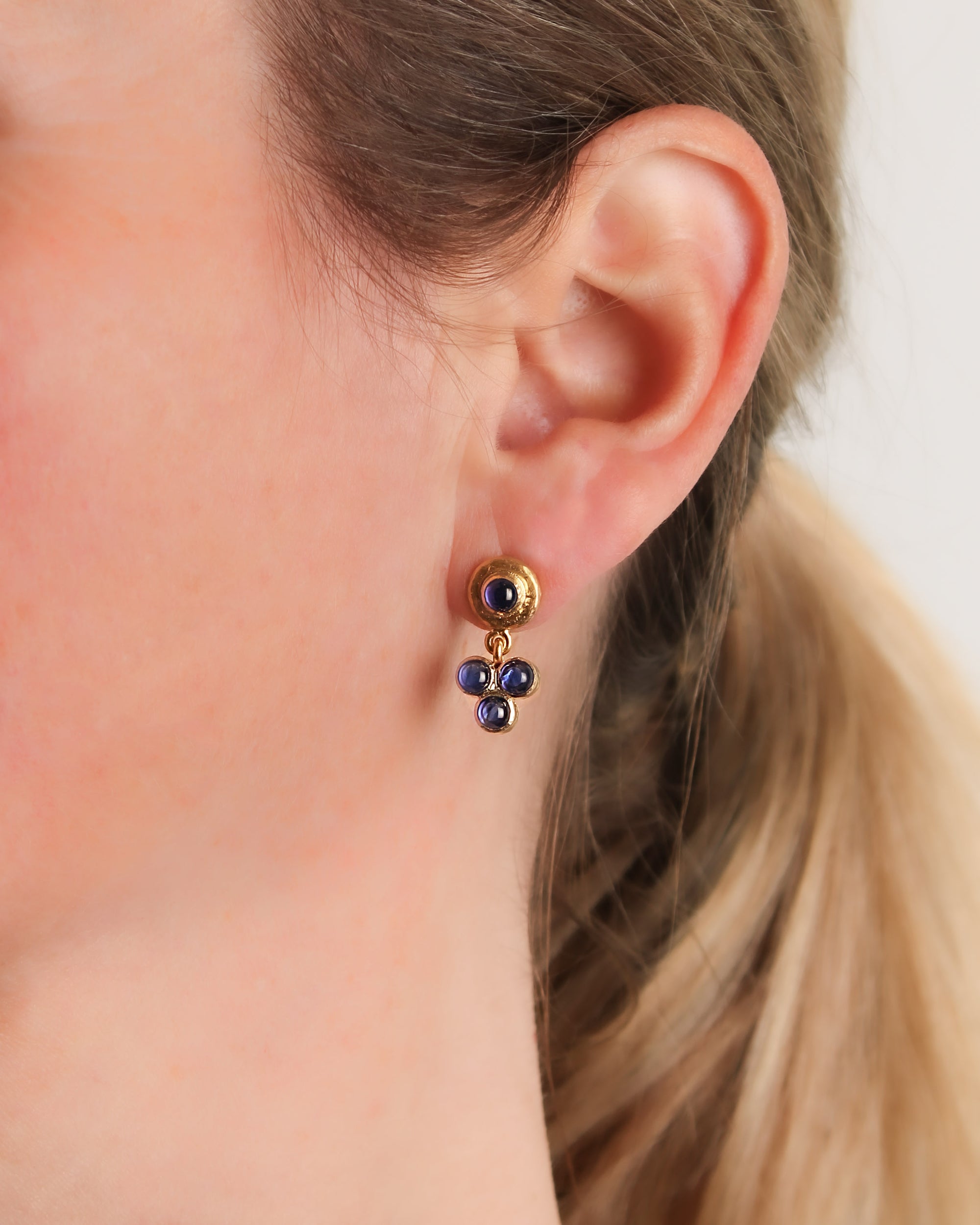 Blue Sapphire Stud Earrings