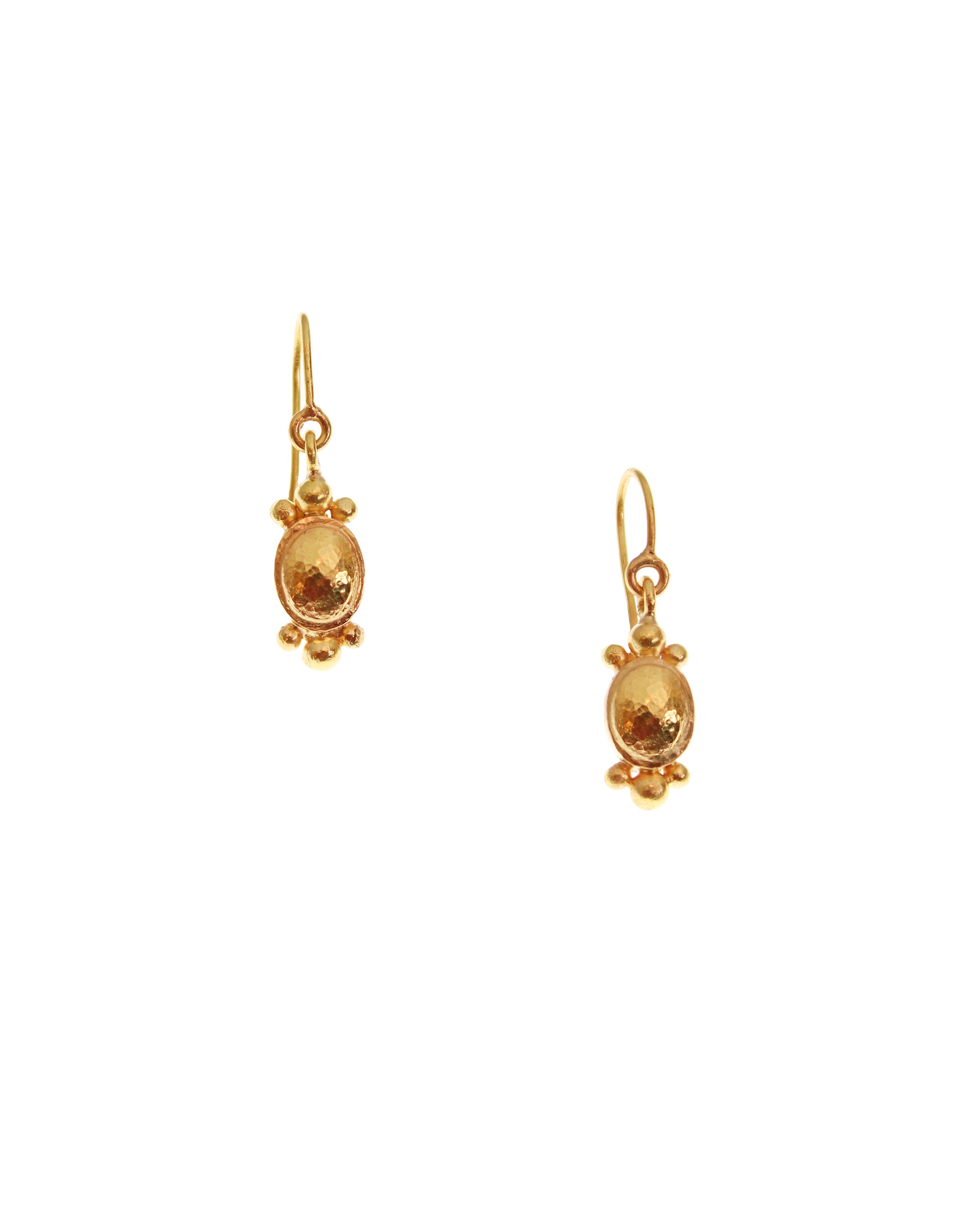 Shallow Gold Dome Earrings
