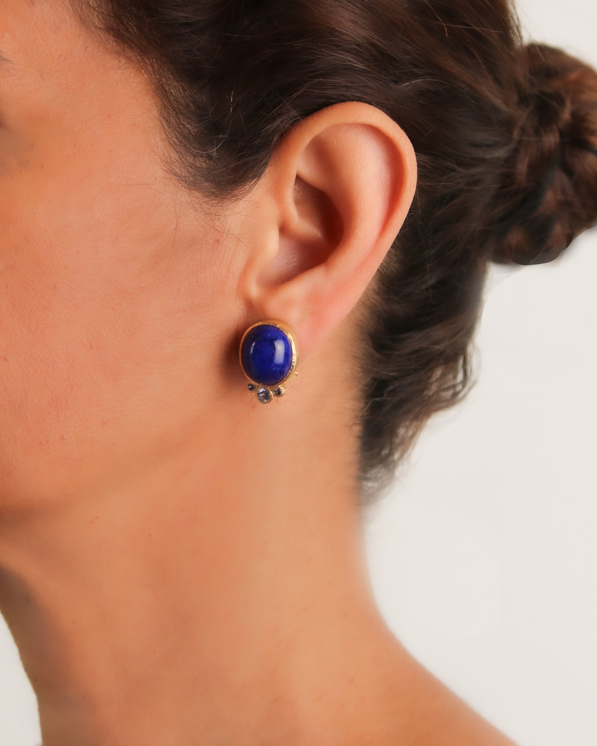 Lapis and Blue Sapphire Earrings