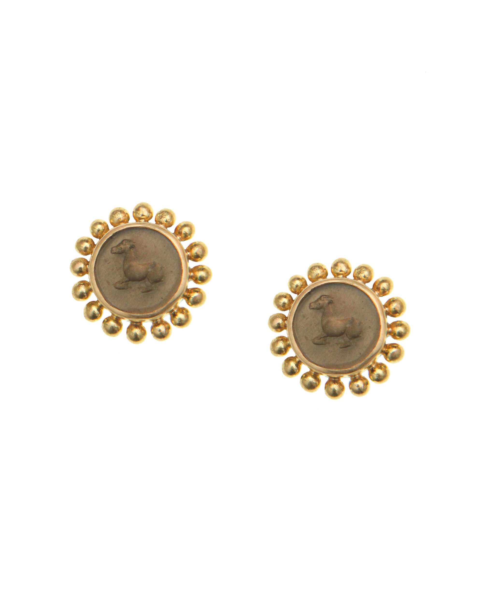 Bronze 'Tiny Horse' Stud Earrings
