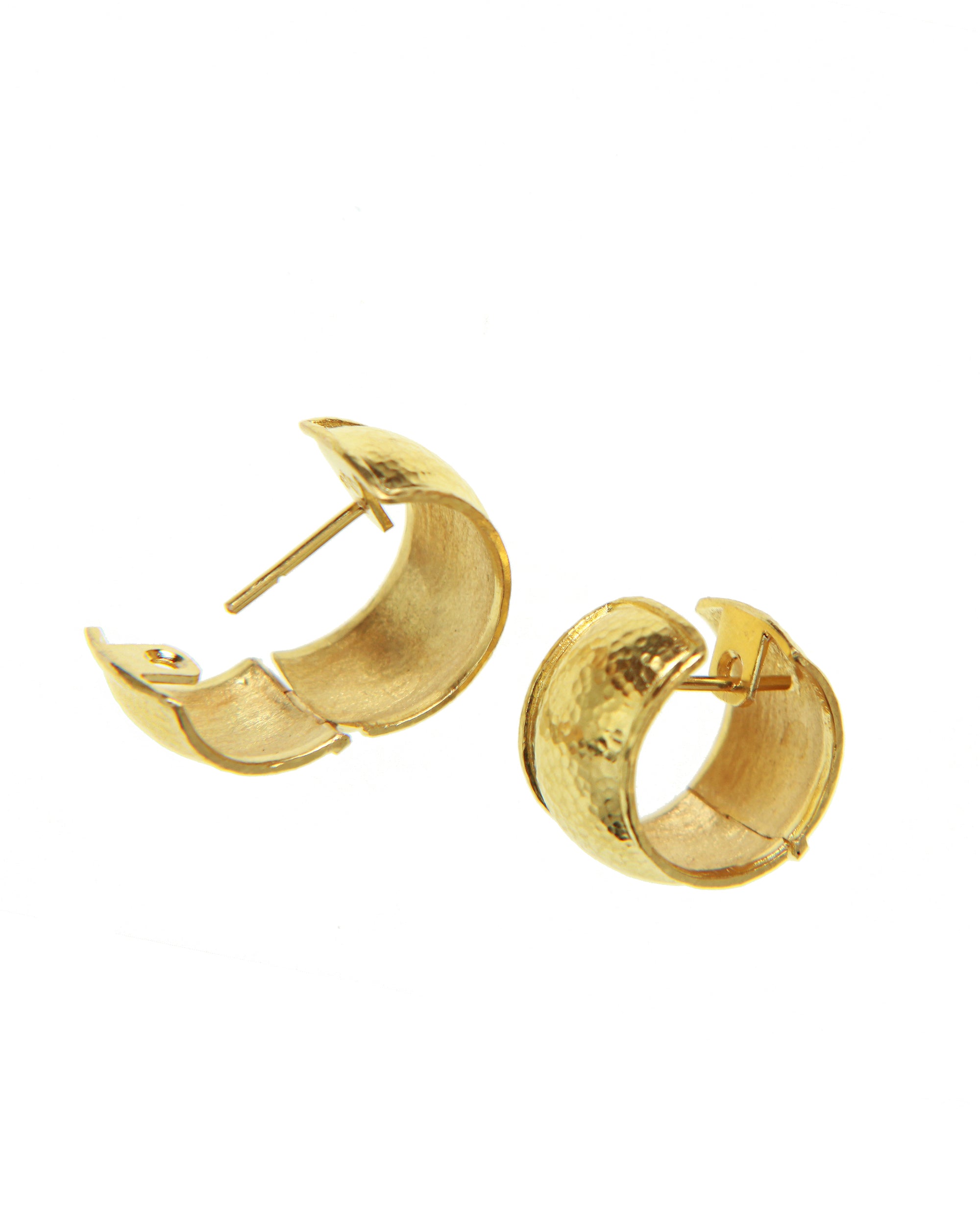 Curved Wide Hoop Earrings