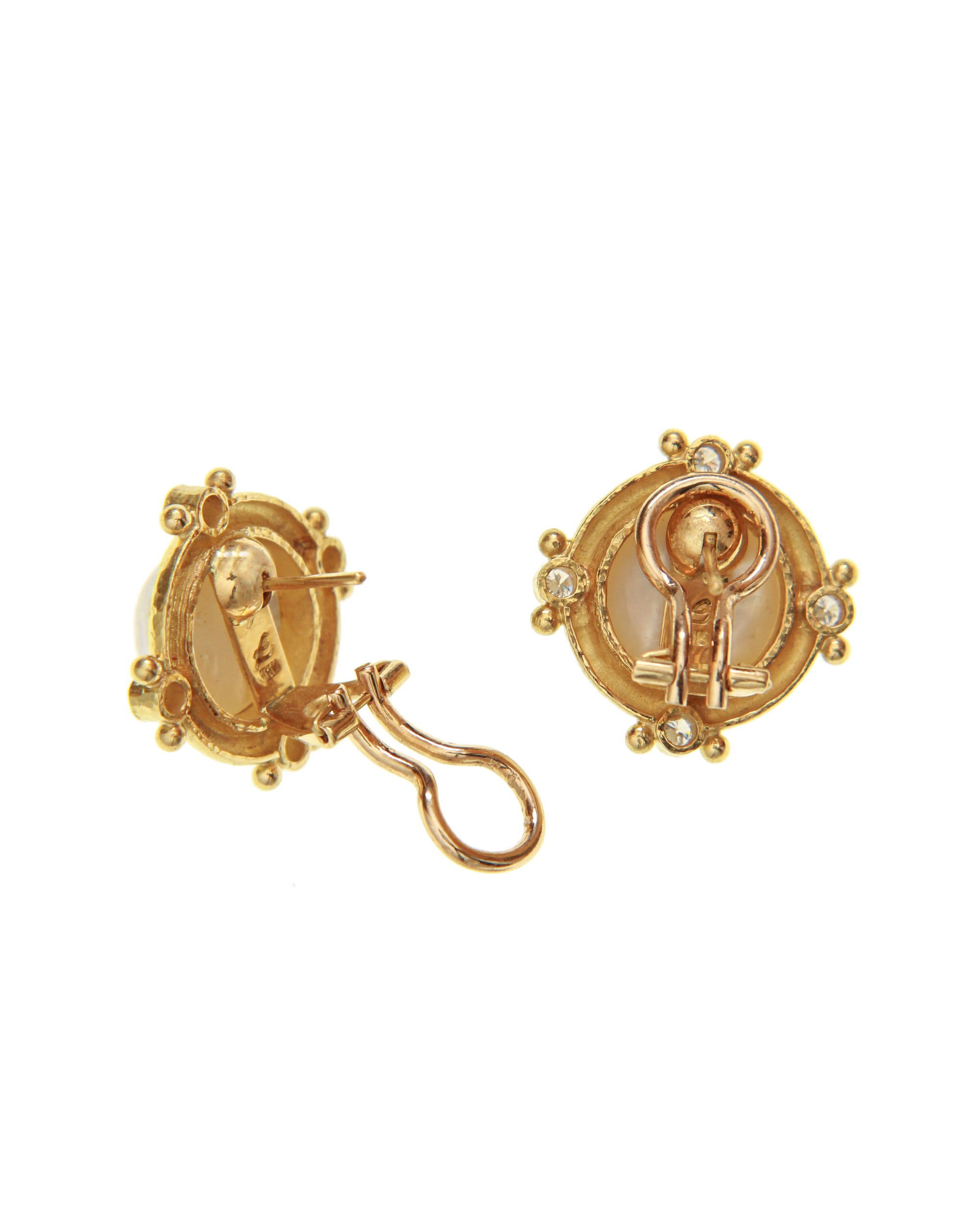 Mabe Pearl and Diamond Earrings