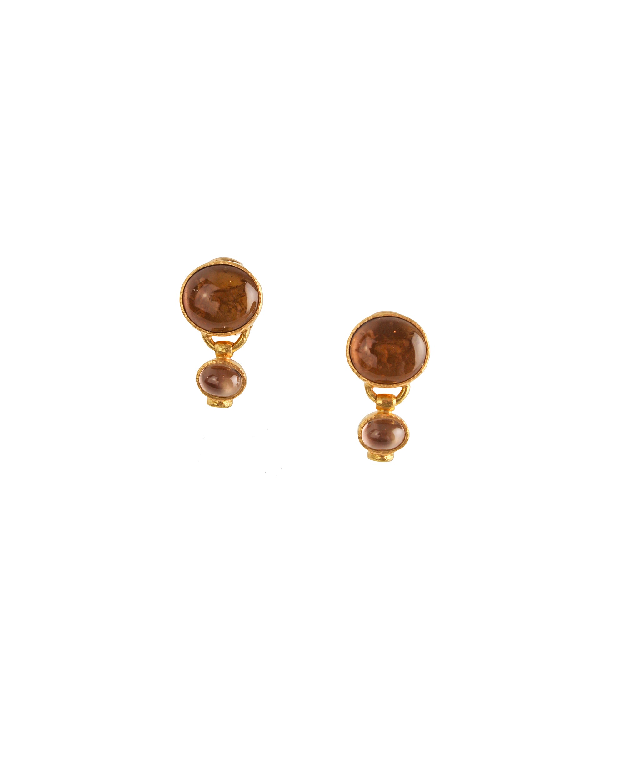 Bronze 'Cab Goat, Lion and Putto' Earrings