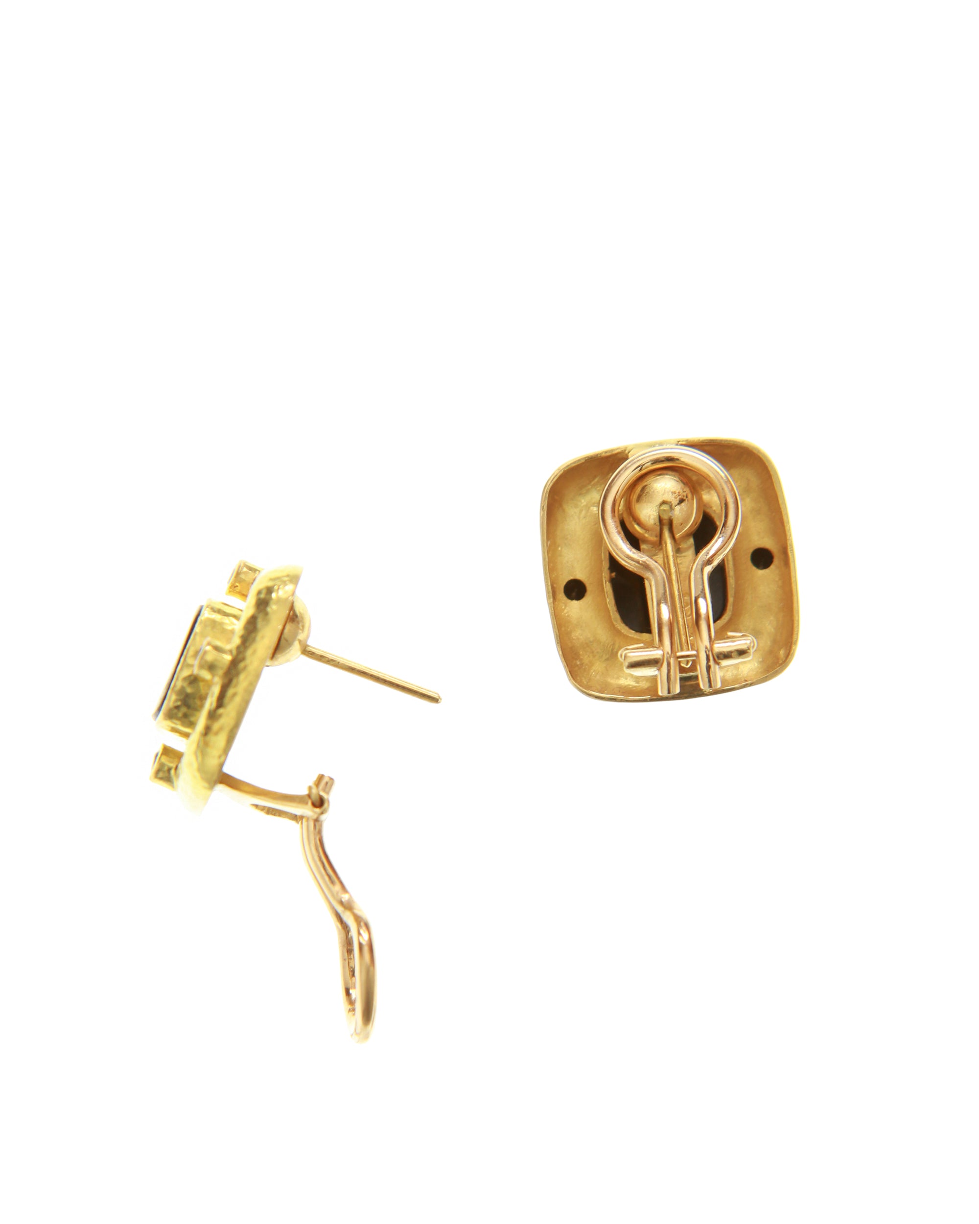 Black 'Square Putto' Earrings
