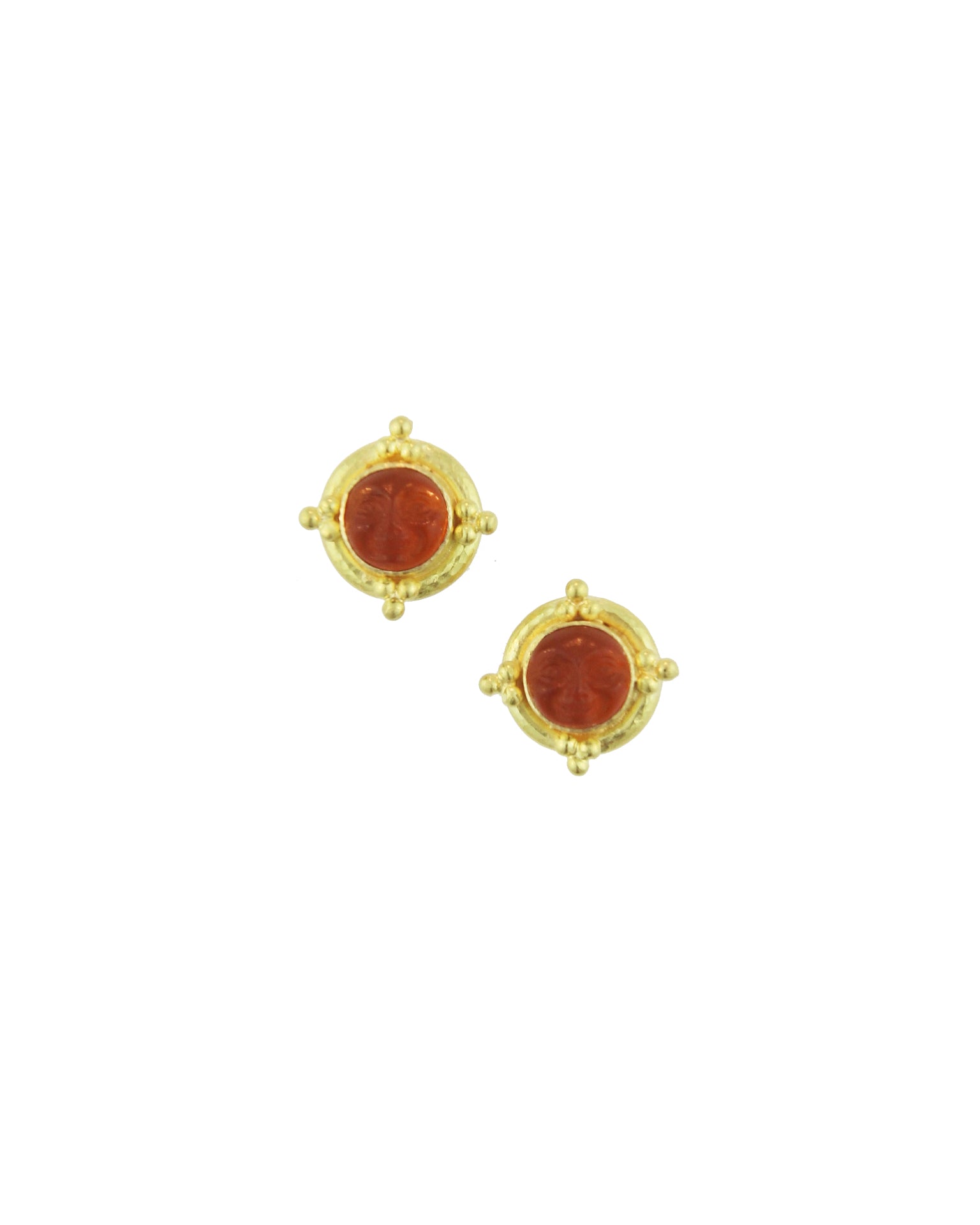 Amber 'Man-in-the-Moon' Stud Earrings