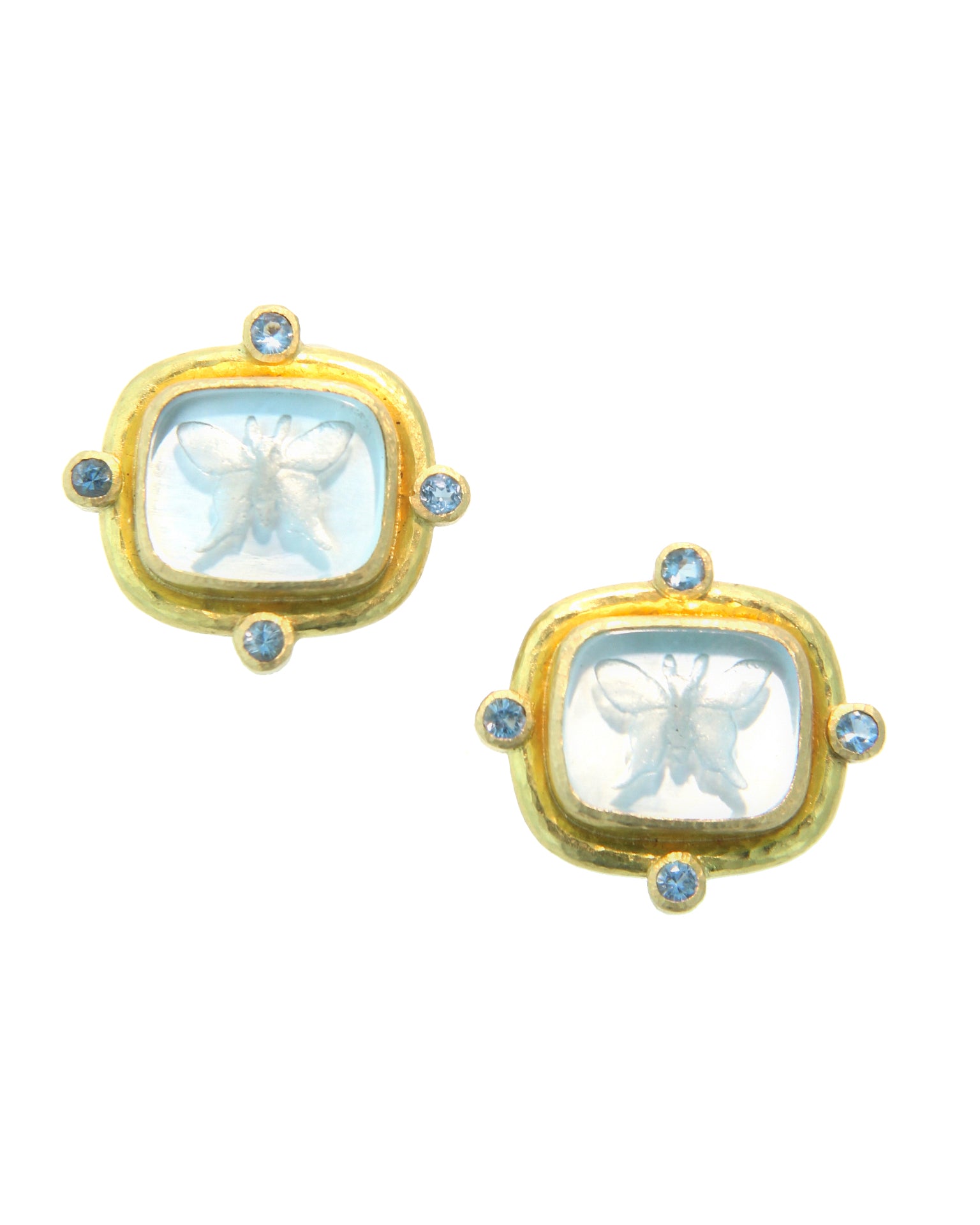 Light Aqua 'Butterfly' Earrings