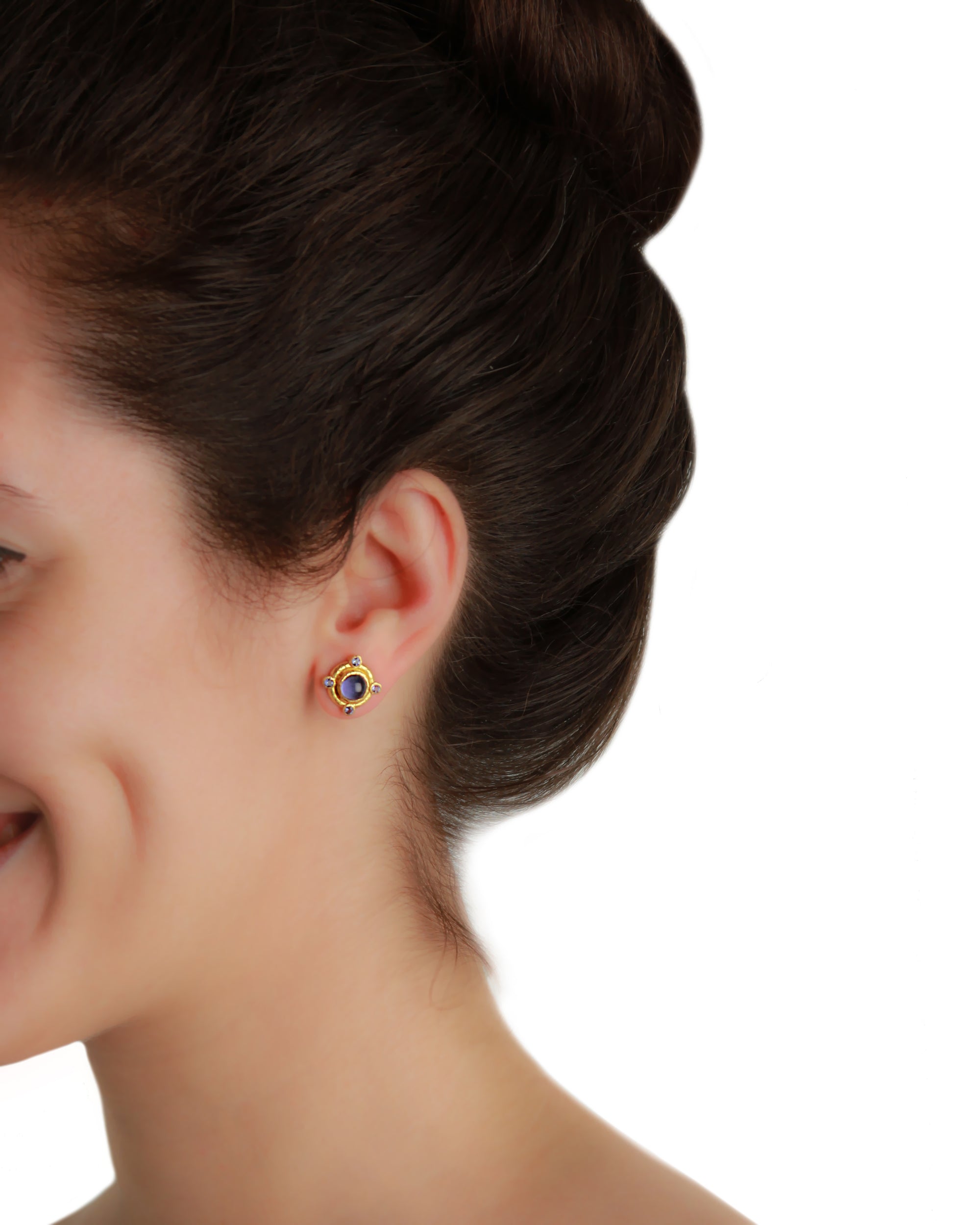 Iolite Stud Earrings